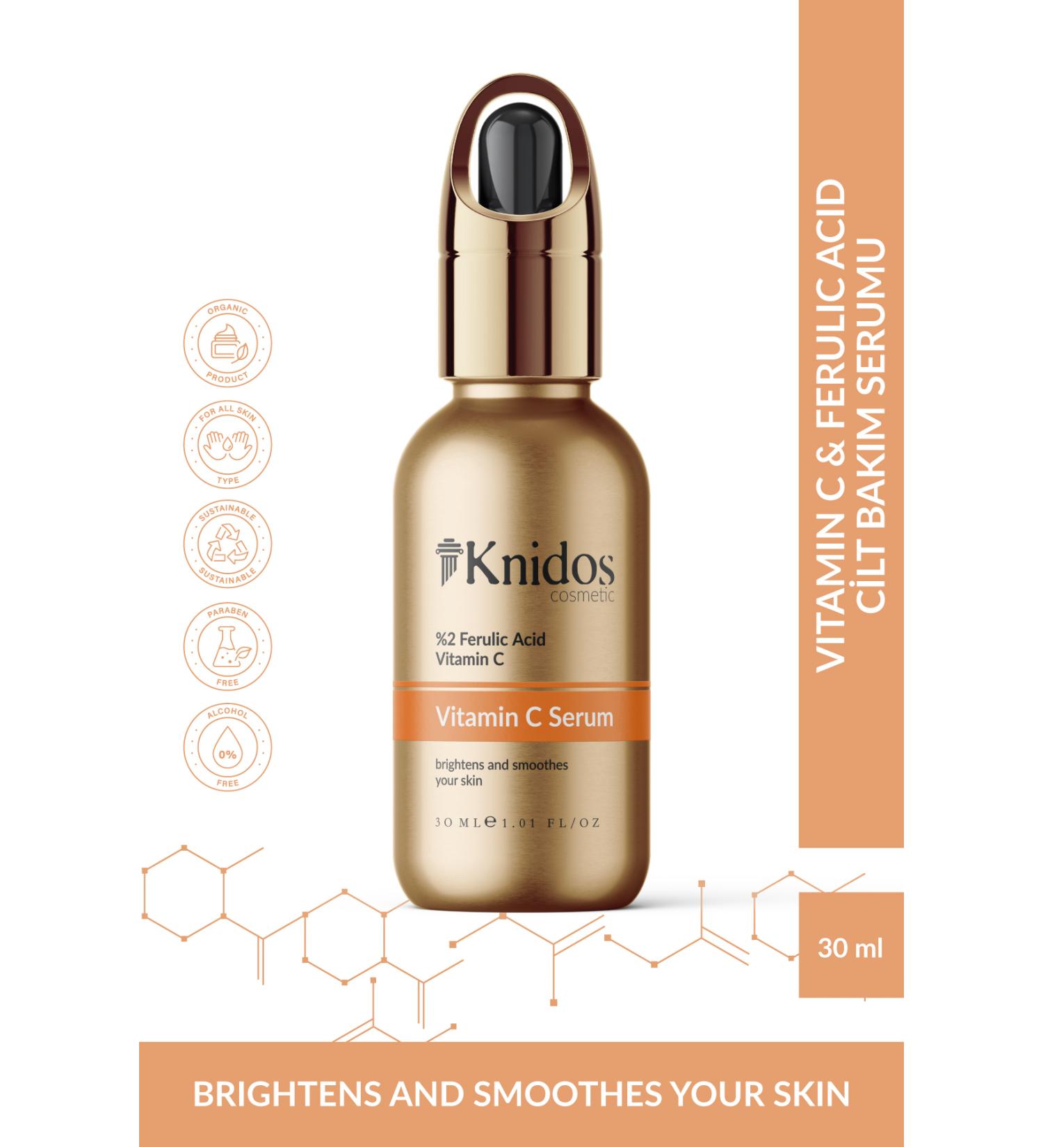 KNIDOS COSMETIC BRIGHTENING AND EQUALIZING SKIN TONE VITAMIN C SKIN CARE SERUM 30 ML