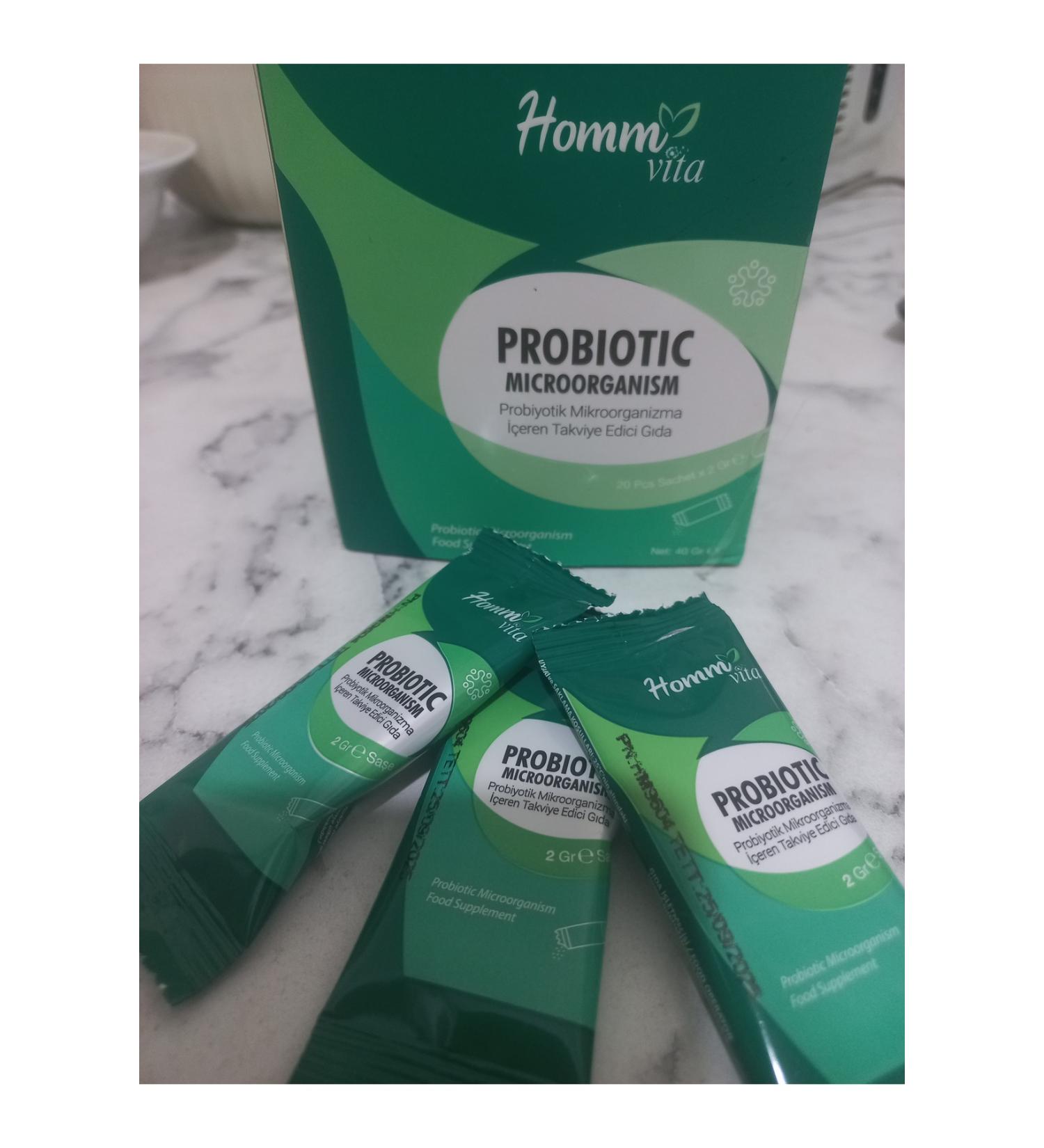 Homm Herbal HOMM VITA FOOD SUPPLEMENT WITH PROBIOTIC MICROORGANISMS 2gr x 20 pieces