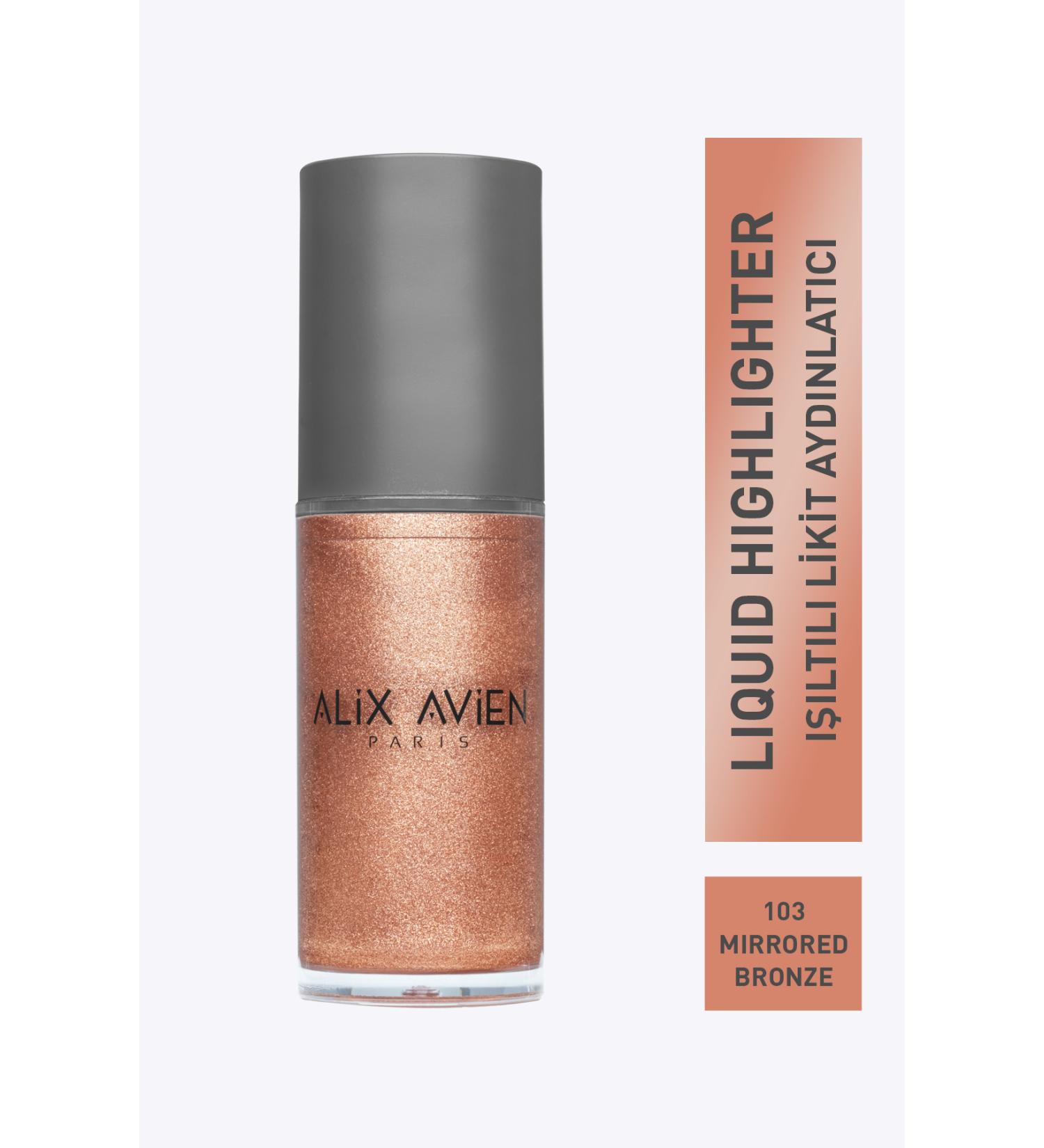Alix Avien Brown Shimmering Liquid Highlighter - Liquid Highlighter - 103 for Face & Body - 45 ml - Buy Online on GoSupps.com
