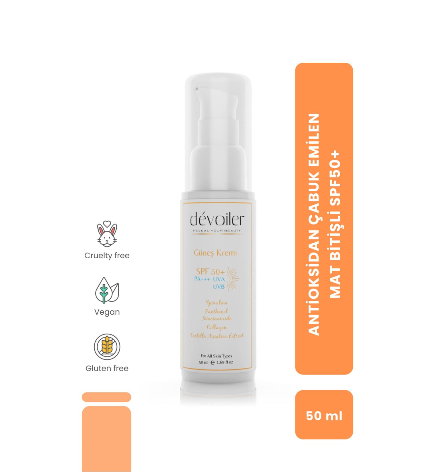 Devoiler Sunscreen Spf50 Anti-Aging Pore Tightening Skin Tone Equalizer Colorless - Buy Online on GoSupps.com