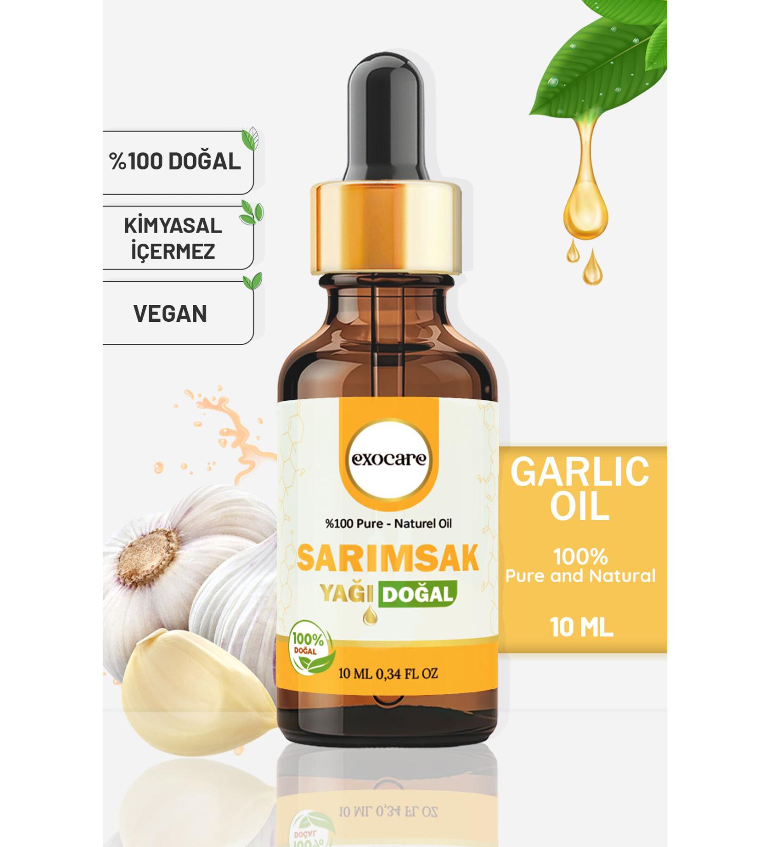 exocare Garlic Oil 0 Pure and Natural Herbal Oil Glass Dropper Natural Care Natural Garlic Oil 10ml