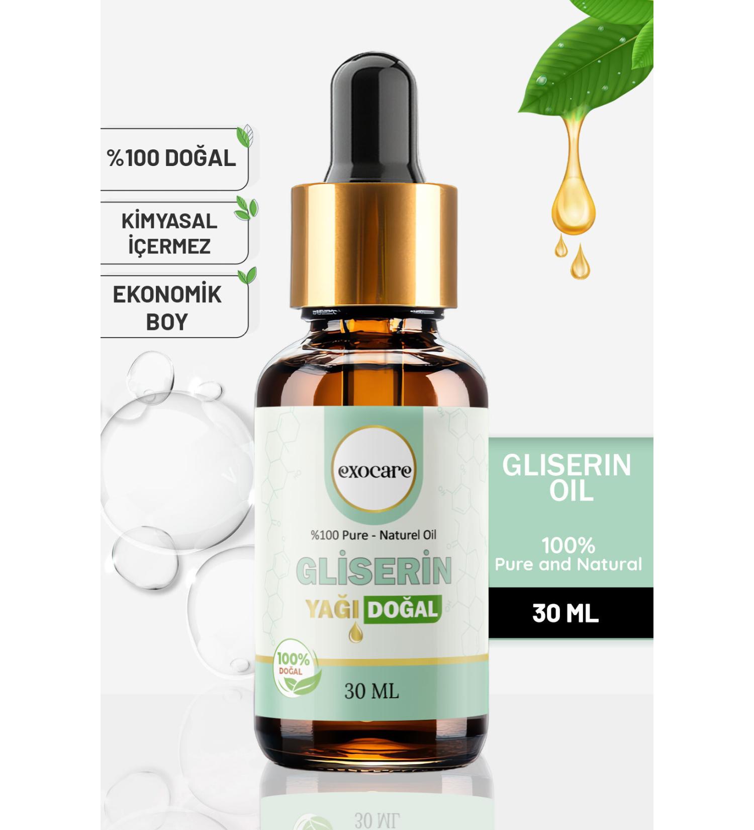 exocare Glycerin Oil 0 Pure and Natural Herbal Oil Glass Dropper Natural Care Natural Glycerin Oil 30ml - Buy Online on GoSupps.com