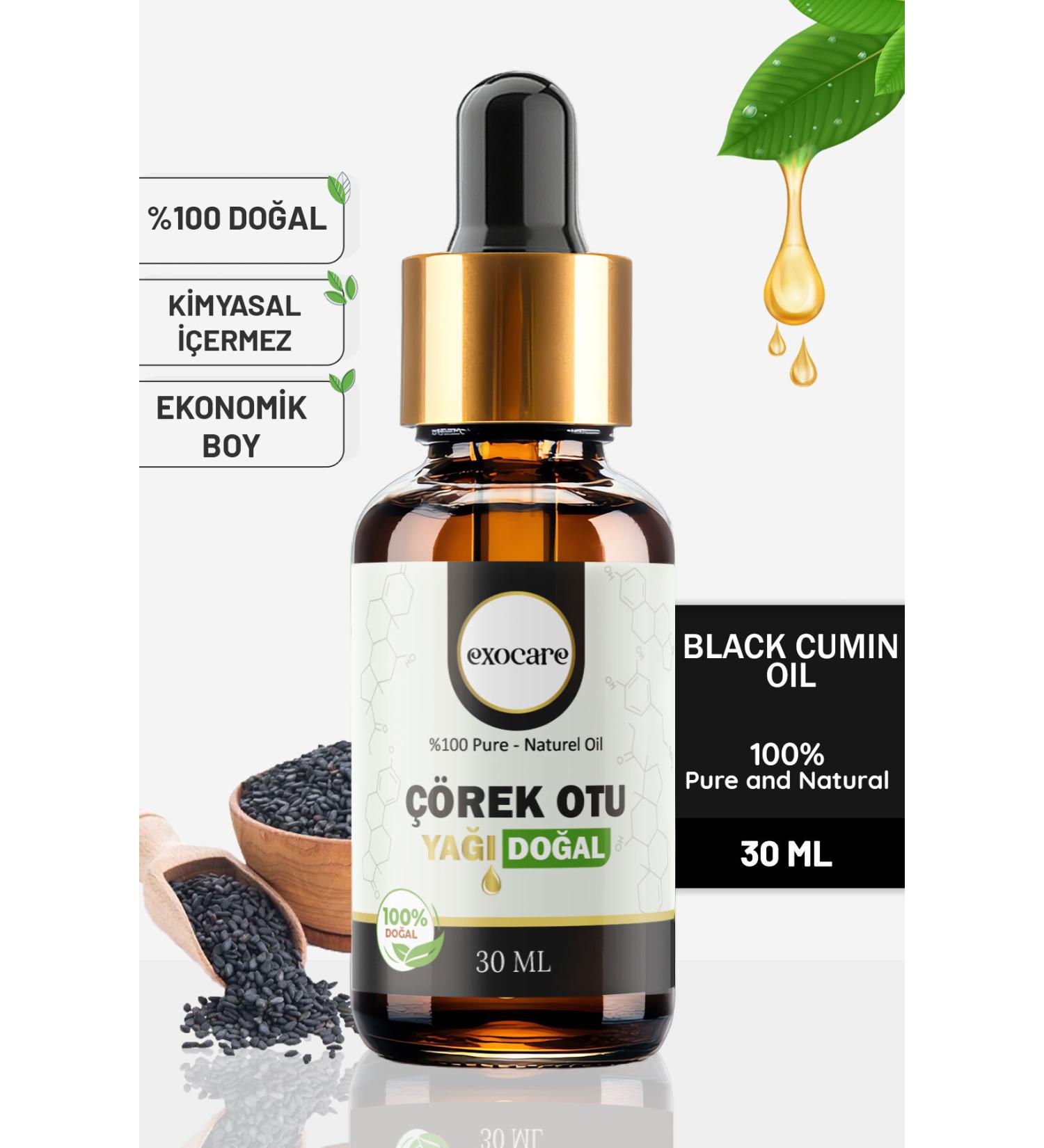 exocare Black Cumin Oil 0 Pure and Natural Herbal Oil Glass Dropper Natural Care Natural Black Seed Oil 30ml