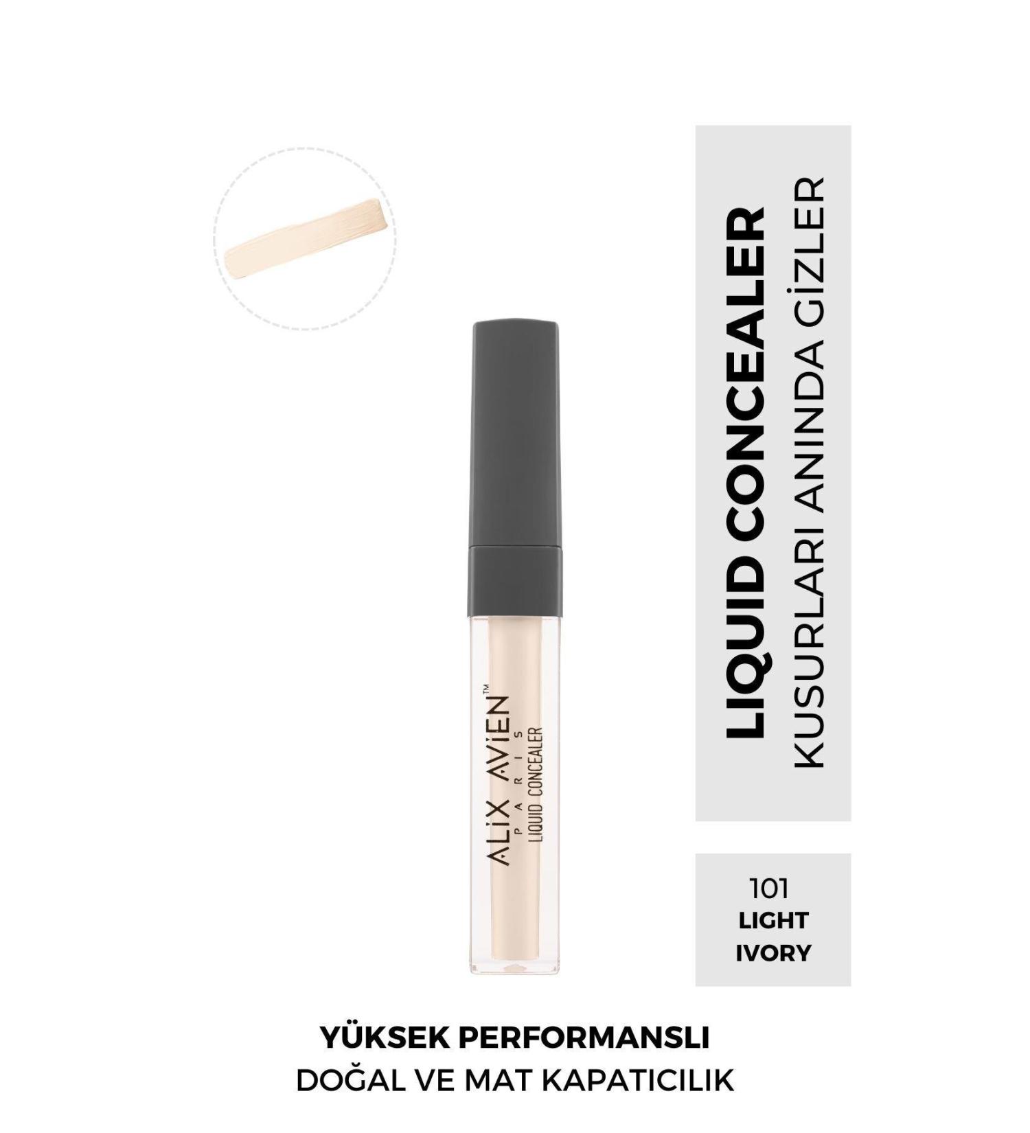 Alix Avien Liquid Under Eye Concealer - Light Skin Neutral Skin Undertone - Liquid Concealer 101 Light Ivory - Buy Online on GoSupps.com