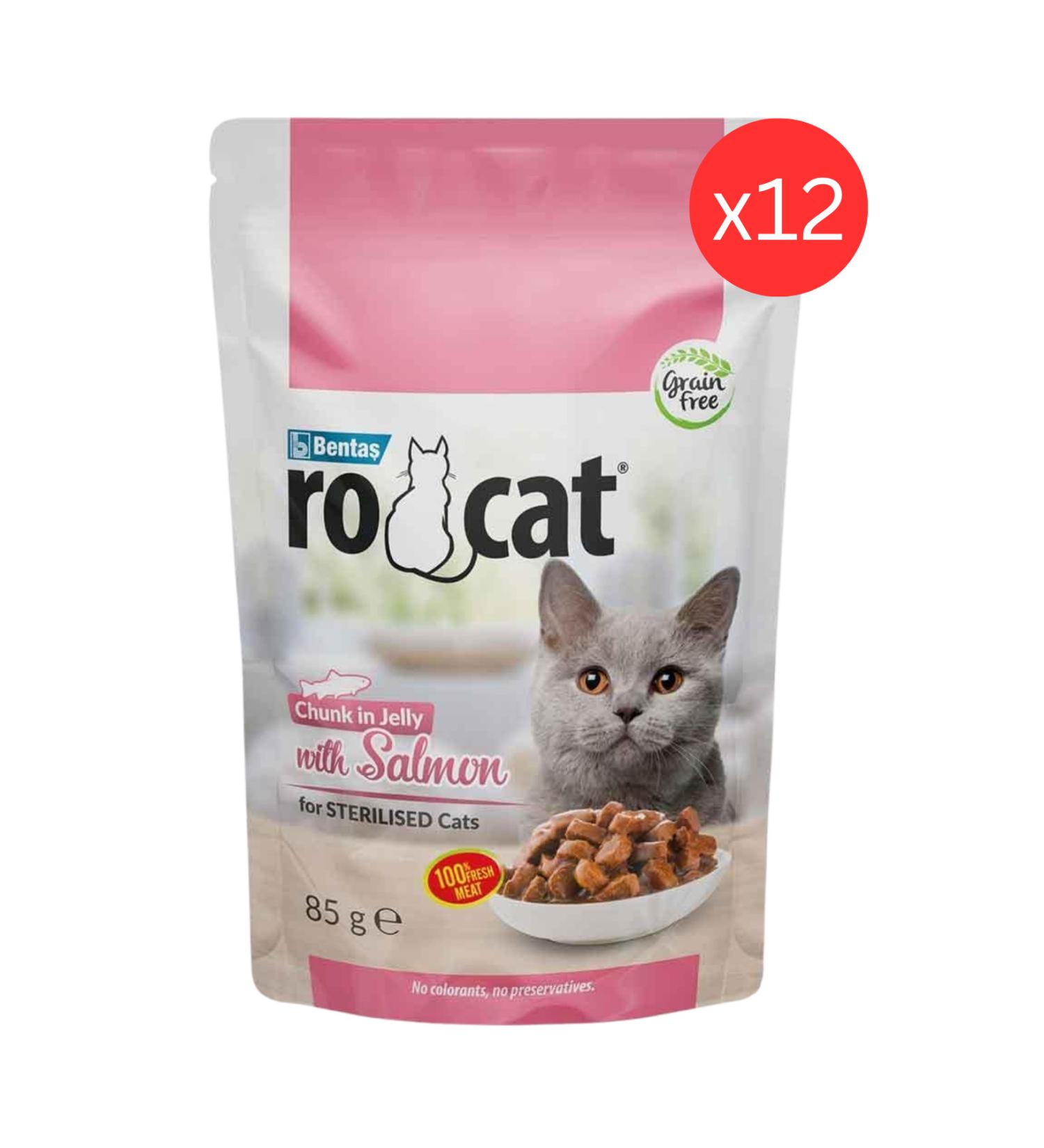 Rocat Ro Cat Sterilized Salmon Cat Wet Food 85 Gr x 12 Pieces