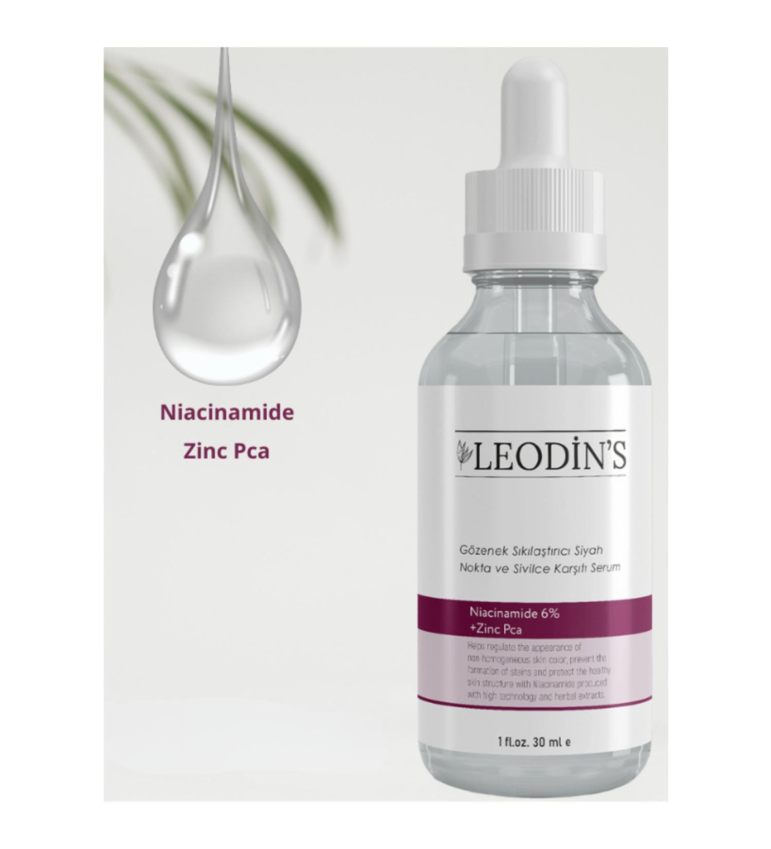LEODINS Pore Tightening Brightening Blackhead and Anti-Acne Serum Niacinamide 6% - Buy Online on GoSupps.com