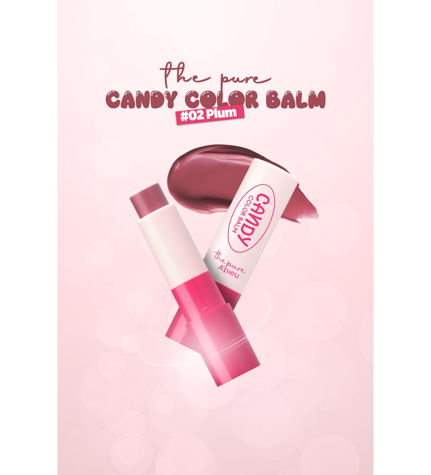 Missha Lips Moisturizing Shiny Finish Tinted Lip Balm A'pieu The Pure Candy Color Balm No.02 Plum - Buy Online on GoSupps.com