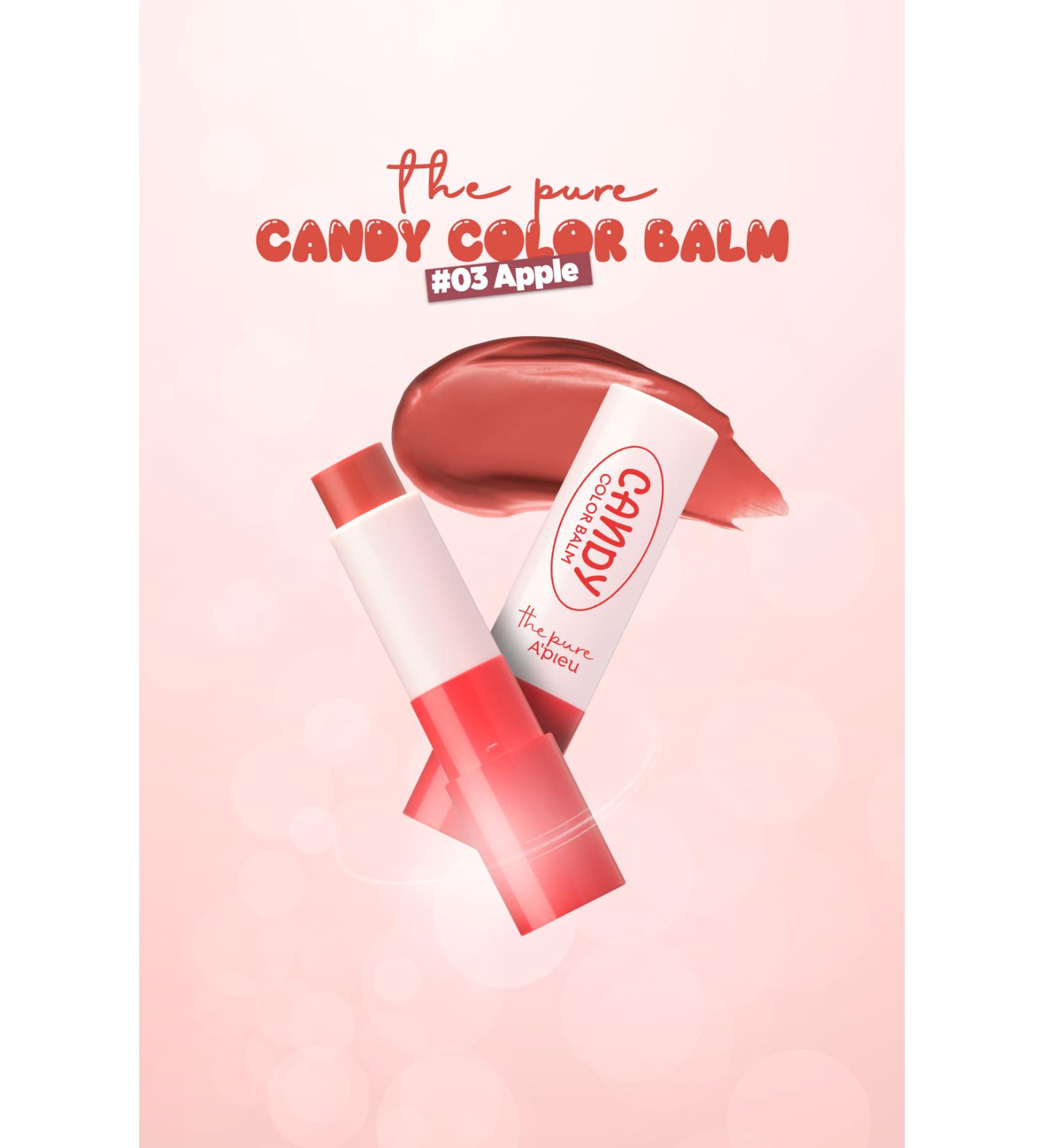 Missha Moisturizing Lips Shiny Finish Tinted Lip Balm A'pieu The Pure Candy Color Balm No.03 Apple - Buy Online on GoSupps.com