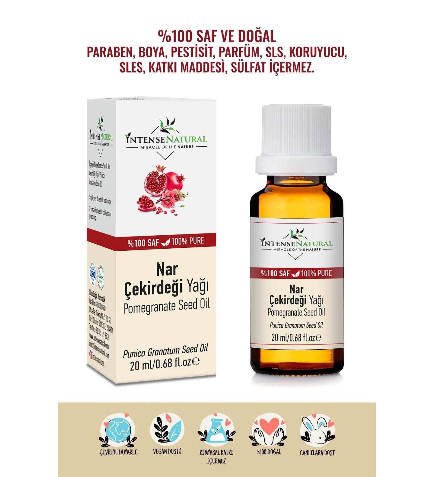 Intense Natural Pomegranate Seed Oil Cold Pressed 20 ml 0 Pure And Natural Pomegranate Carrier Oil