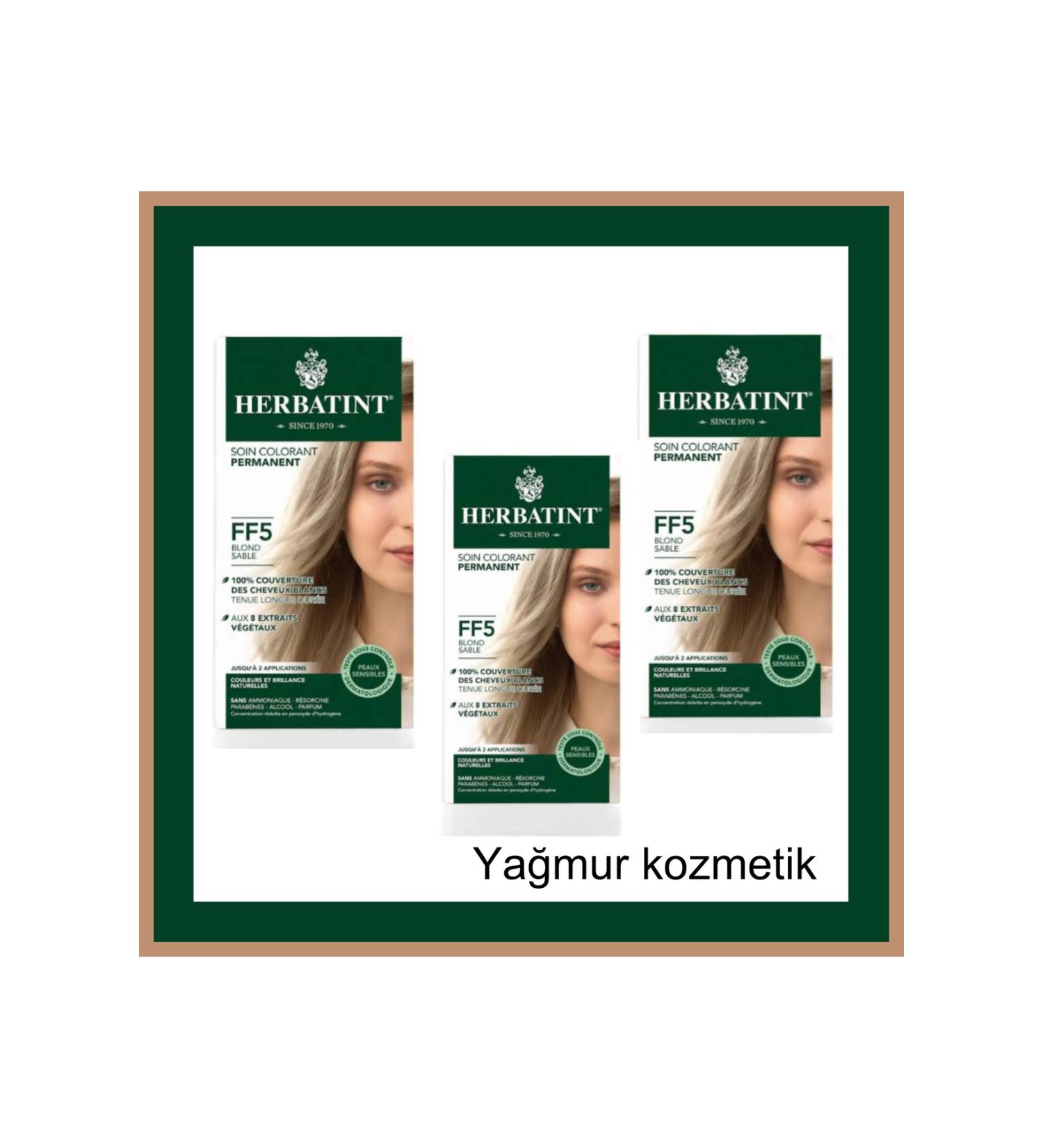 Herbatint FF5 Blond Sable Sand Blonde Hair Dye 3 Pack