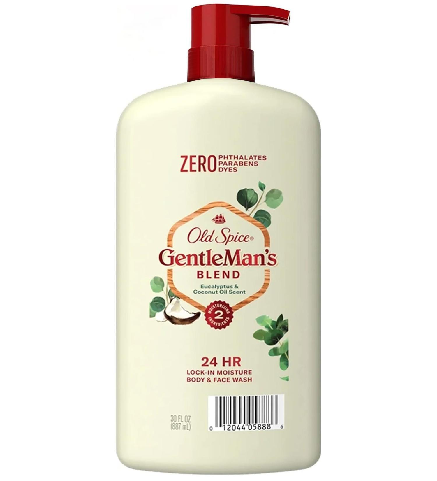 Old Spice Gentle Man's Eucalyptus & Coconut Oil Scented Body & Face Wash 887ML