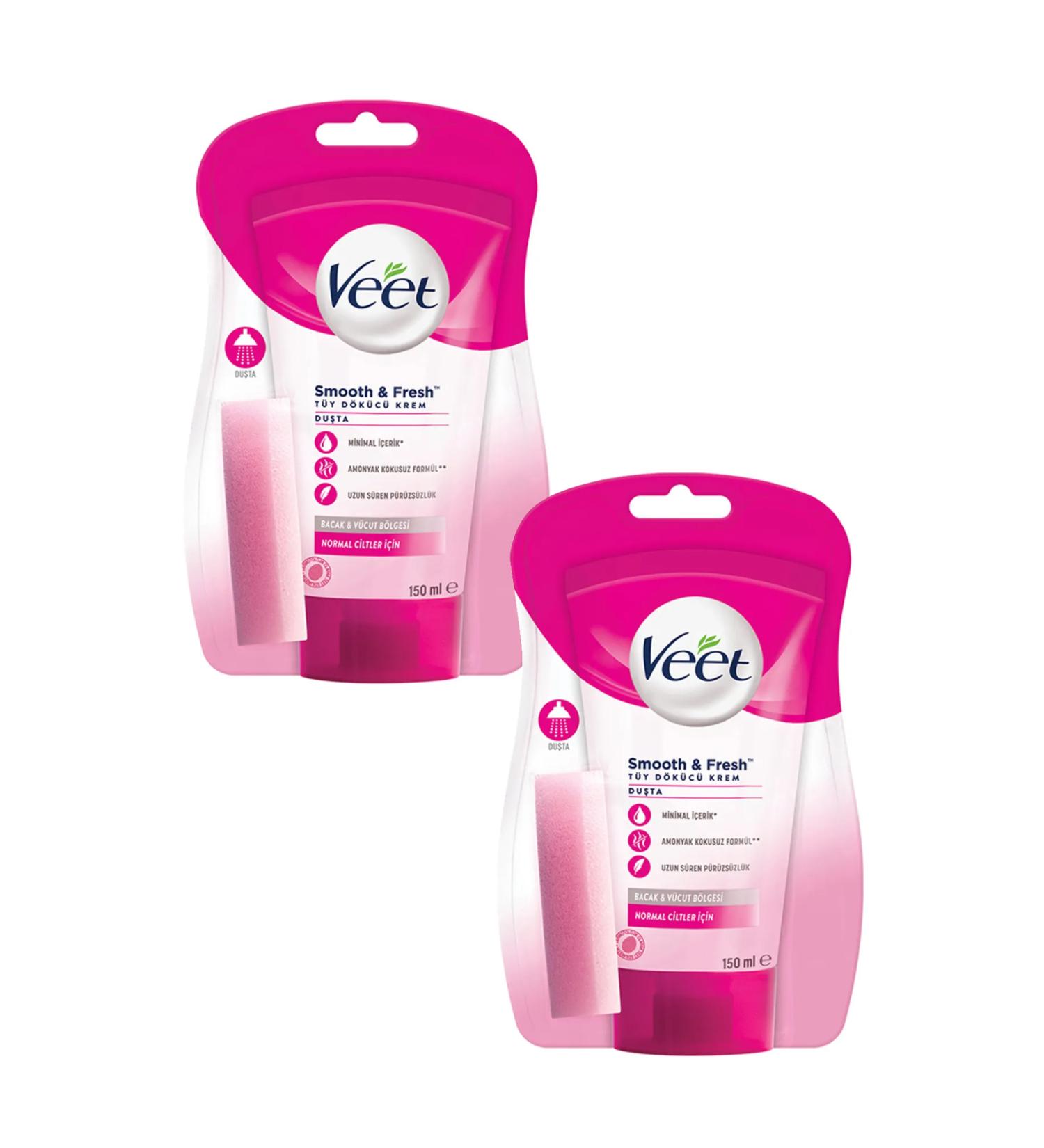 Veet In-Shower Hair Removal Cream 150ml - Normal Skin Pack of 2