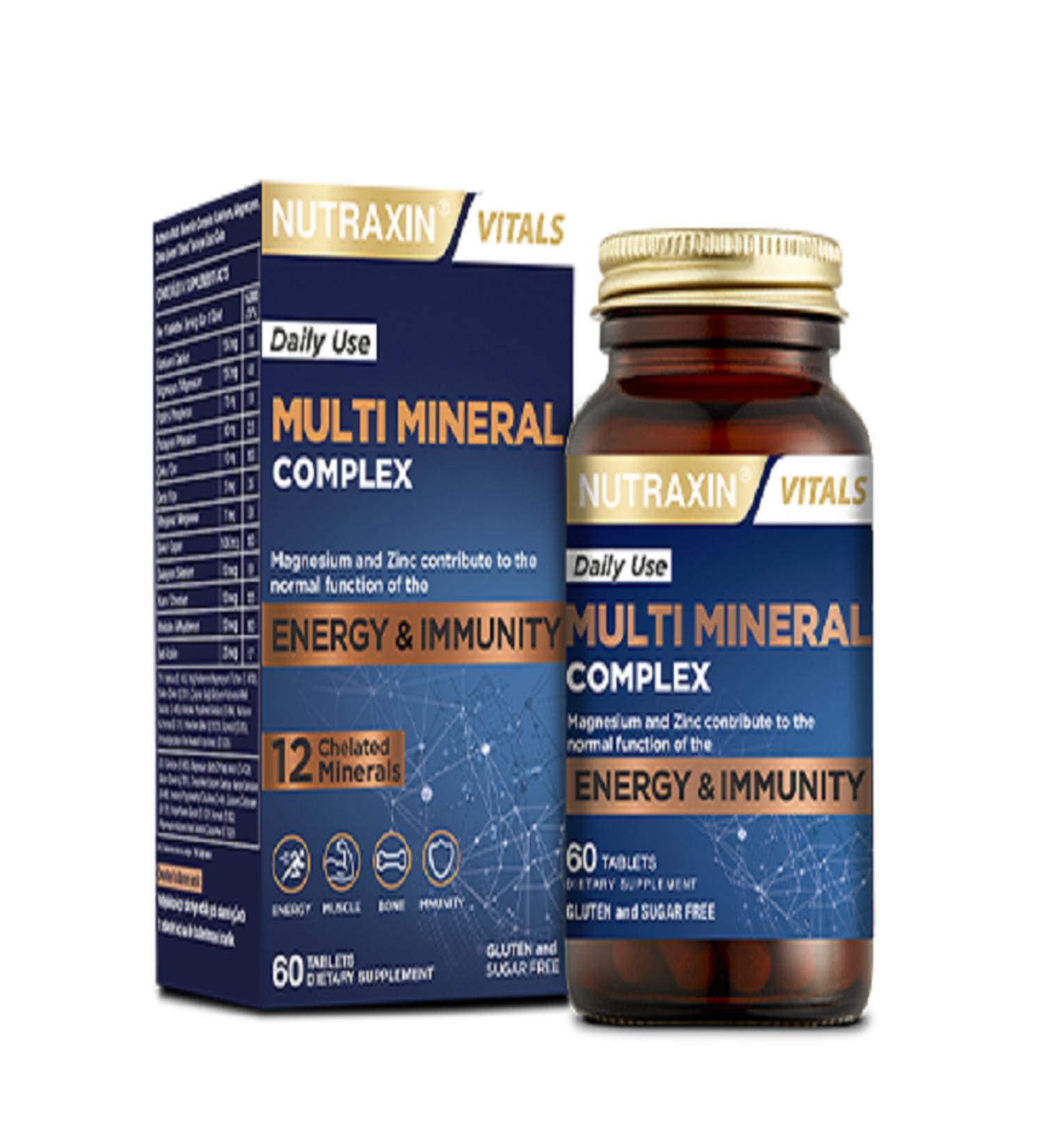 Nutraxin MultiMineral Complex Energy Immun 60 Tablets - Buy Online on GoSupps.com