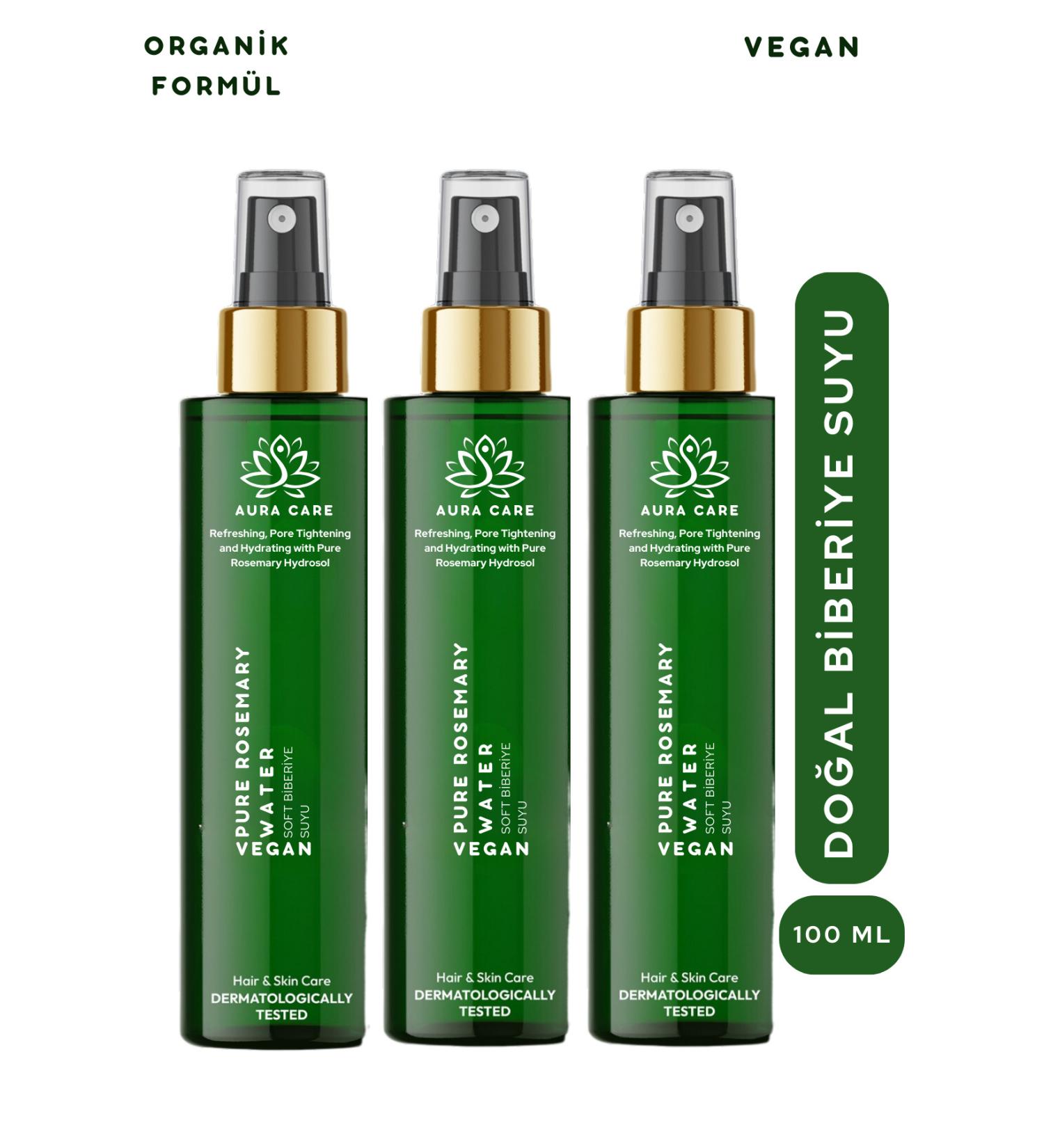 Aura Care 3 Rosemary Water Anti-Hair Loss and Fast Hair Growth Effective Natural Hair Tonic