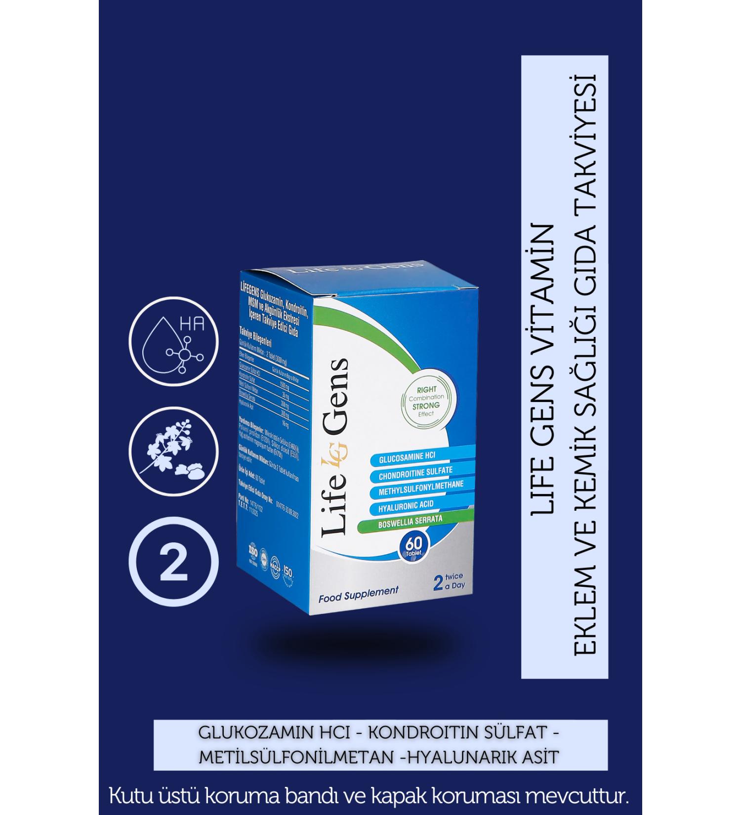 LifeGens Vitamin Joint and Bone Health Food Supplement 60 Capsules - Buy Online on GoSupps.com