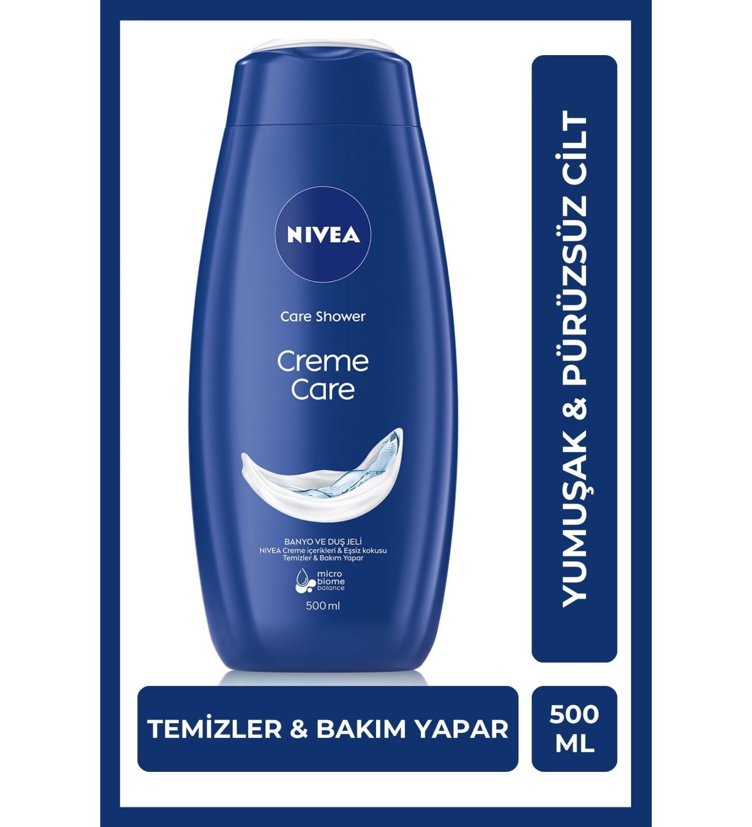 NIVEA Bath and Shower Gel Creme Care 500ml Cares while Cleaning Intensive Body Moisturizer Unique Fragrance - Buy Online on GoSupps.com