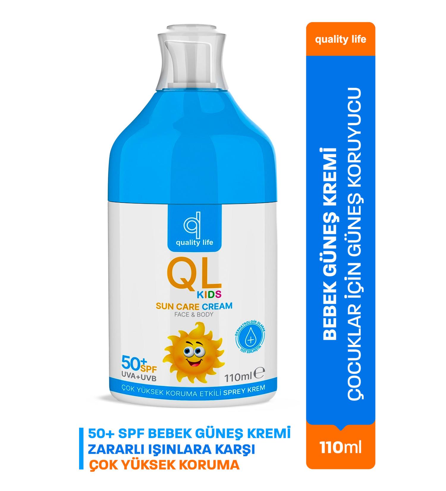 Quality Life Baby Sun Cream - Sunscreen Cream for Children - 50+ Spf 110 ML - Very High Protection UVA UVB - Buy Online on GoSupps.com