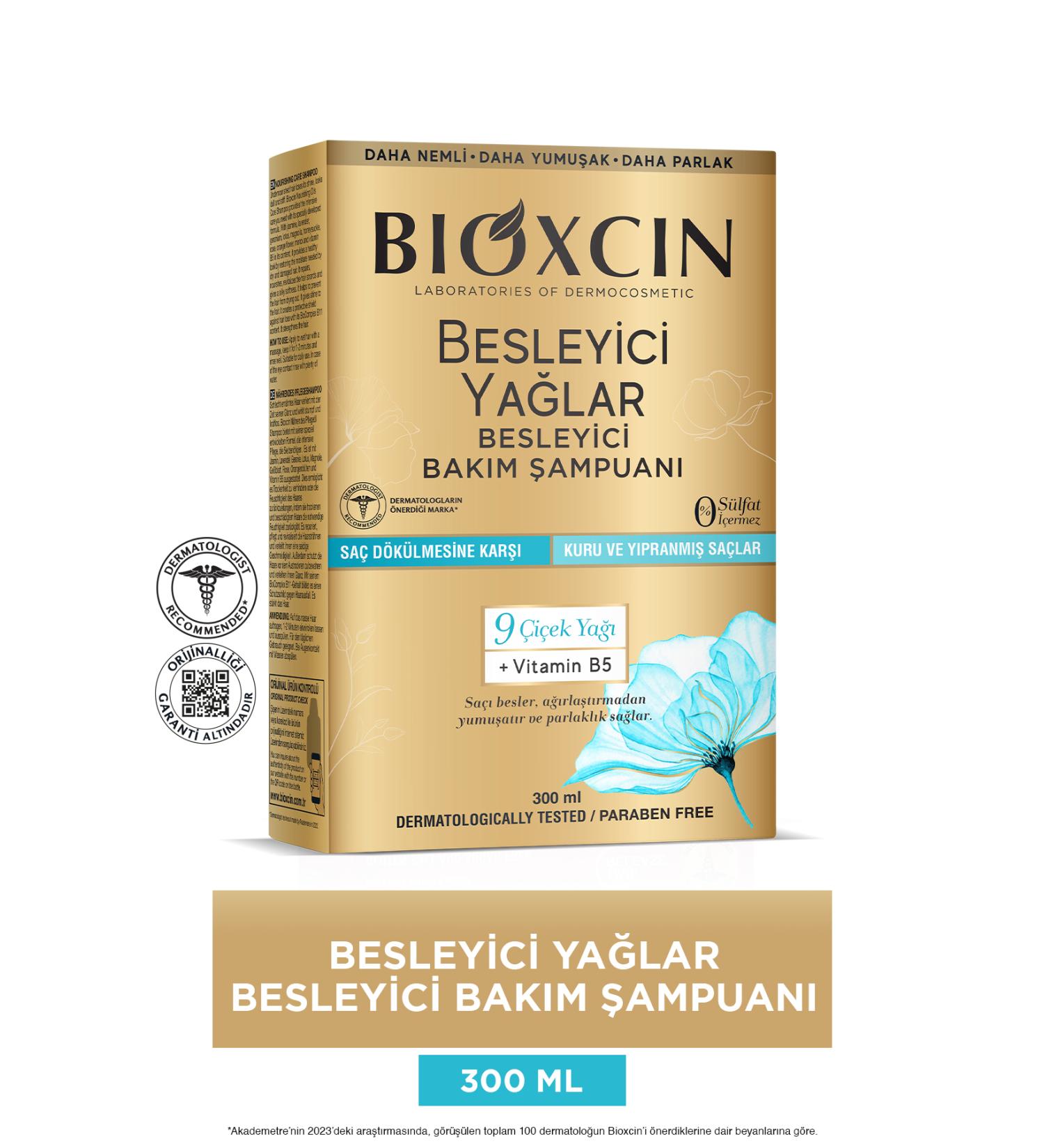 Bioxcin Nourishing Oils Care Shampoo 300 ML - Sulfate-Free Dry and Damaged Hair Anti-Hair Loss - Buy Online on GoSupps.com