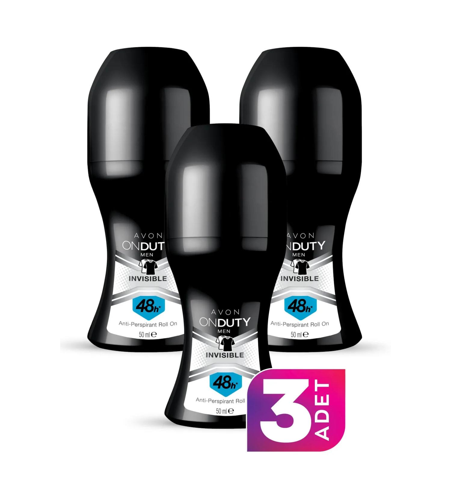 Avon Onduty Invisible Men Roll-on 50 Ml. 3 Pack