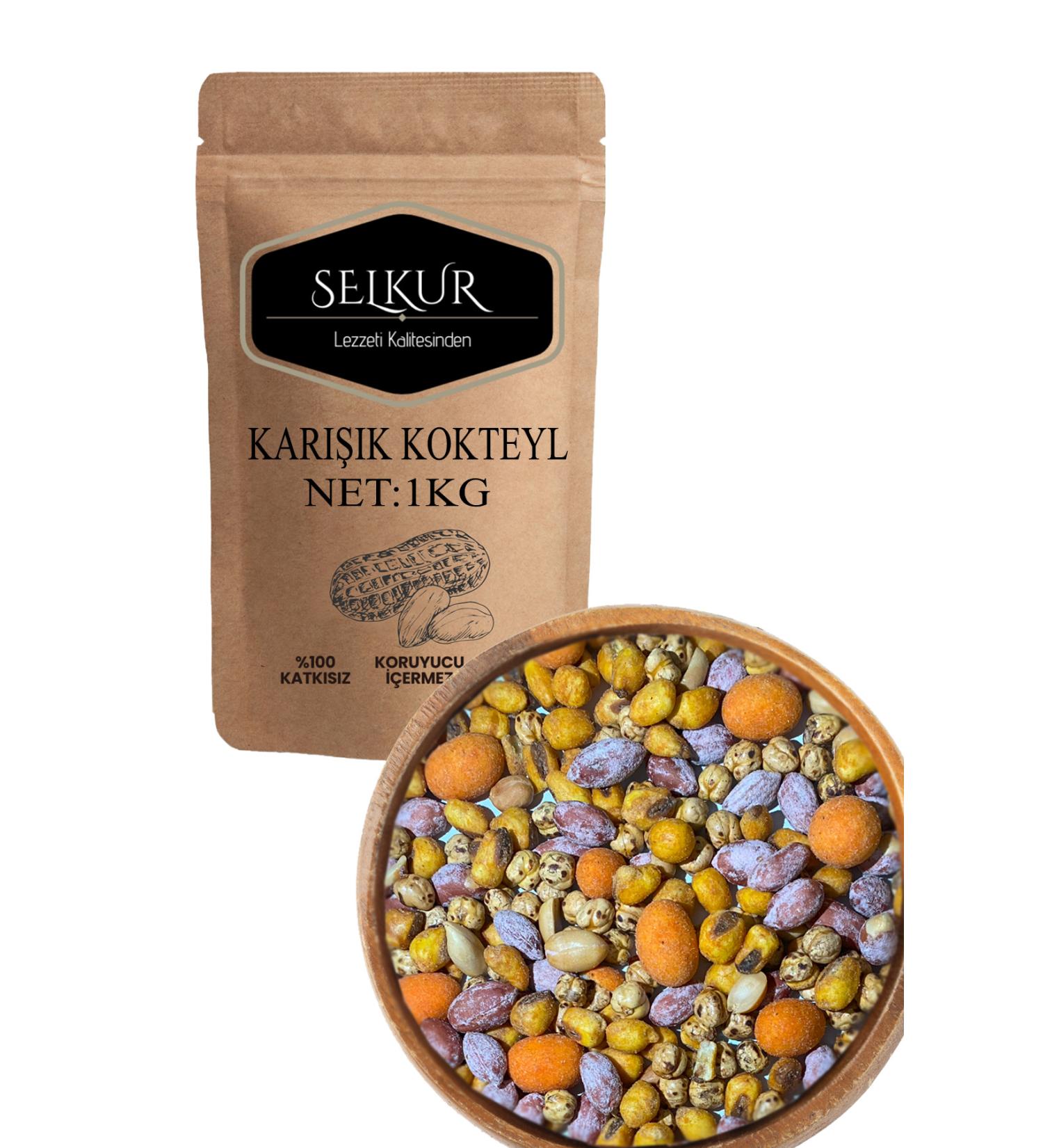 SELKUR Mixed Nuts Snack 1kg (SALTY PEANUTS-SAUCE CORN-CHIPS PEANUTS-CRUNCHY CHICKPEAS)