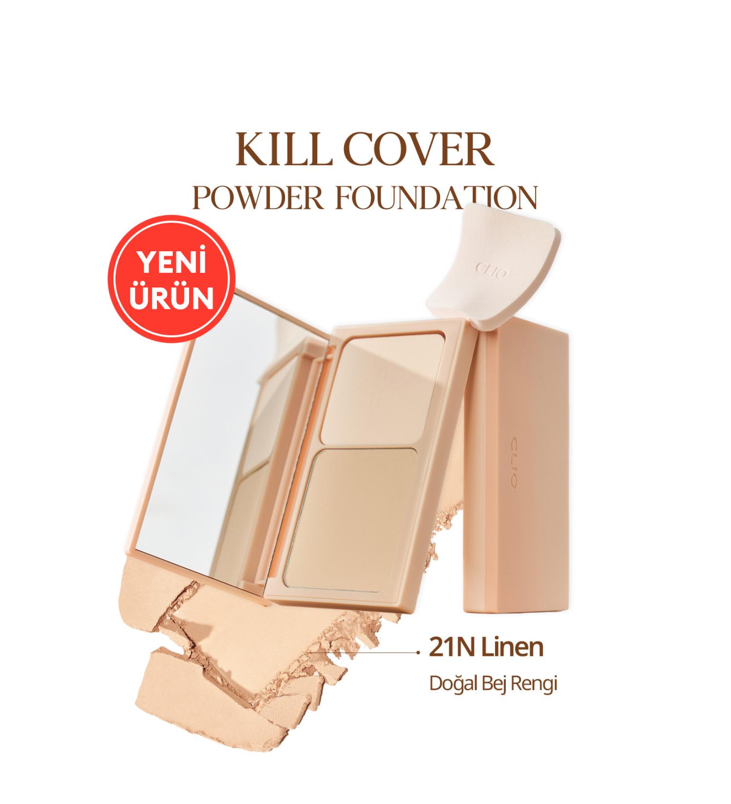 CLIO Lightweight Smooth Matte Finish Powder Foundation CLIO Kill Cover Powder Foundation (21N Linen) - Buy Online on GoSupps.com