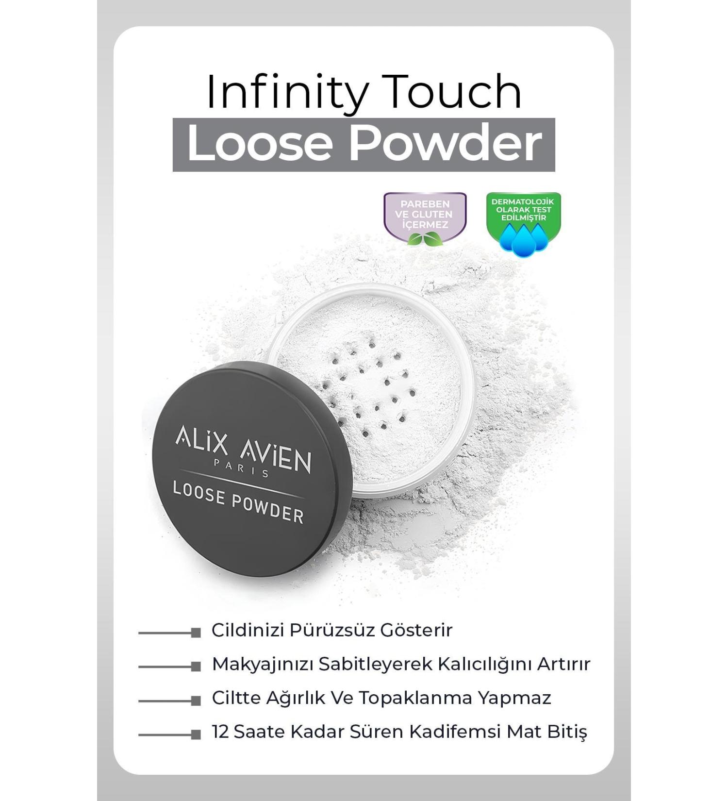 Alix Avien Silky Loose Powder - Fixing Effect Matte Finish - Loose Powder 01 Transparent - Buy Online on GoSupps.com