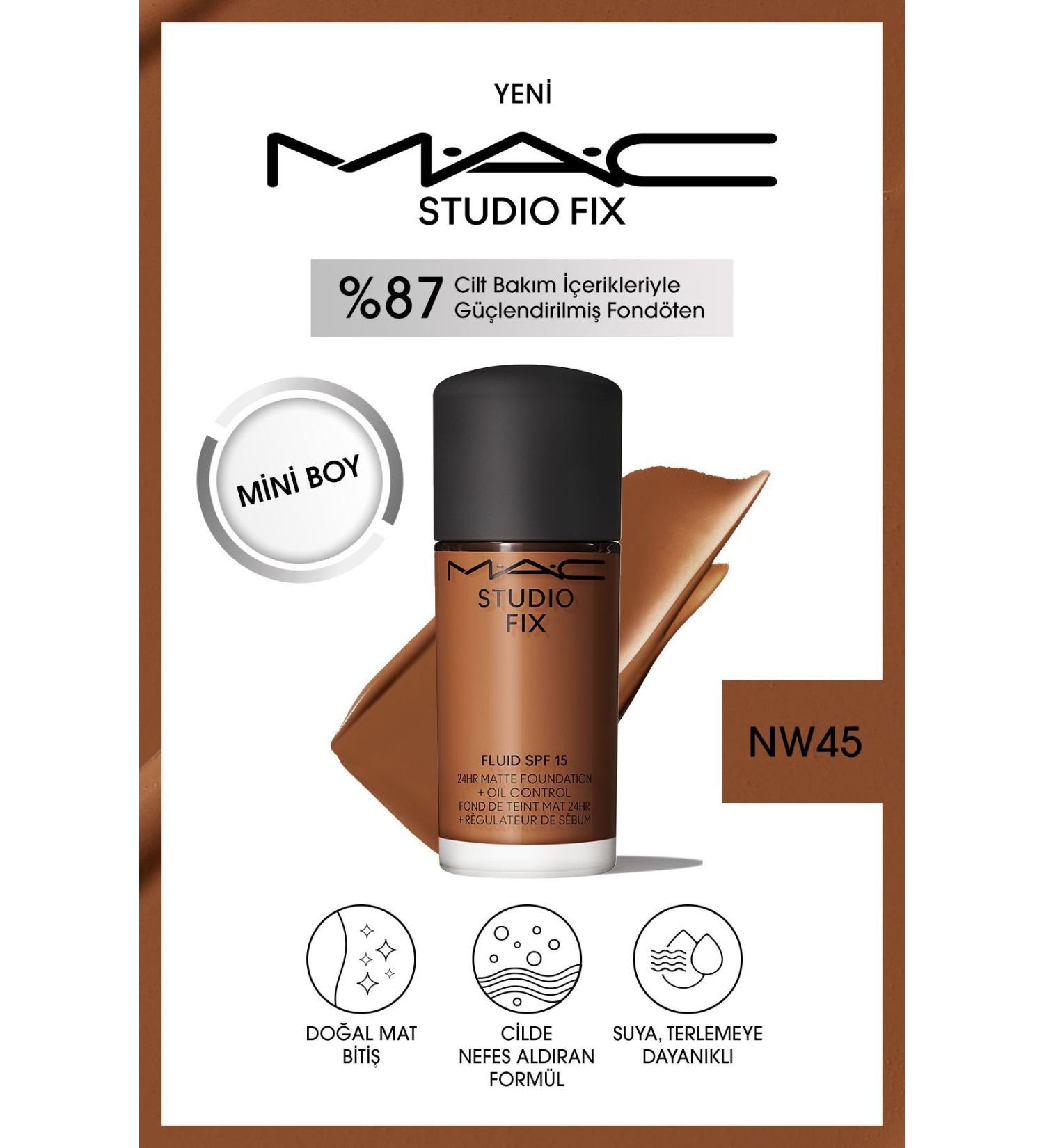 Mac Ultra Thin Comfortable Use Natural and Matte Finish Mini Foundation-Nw45 KEYON.7