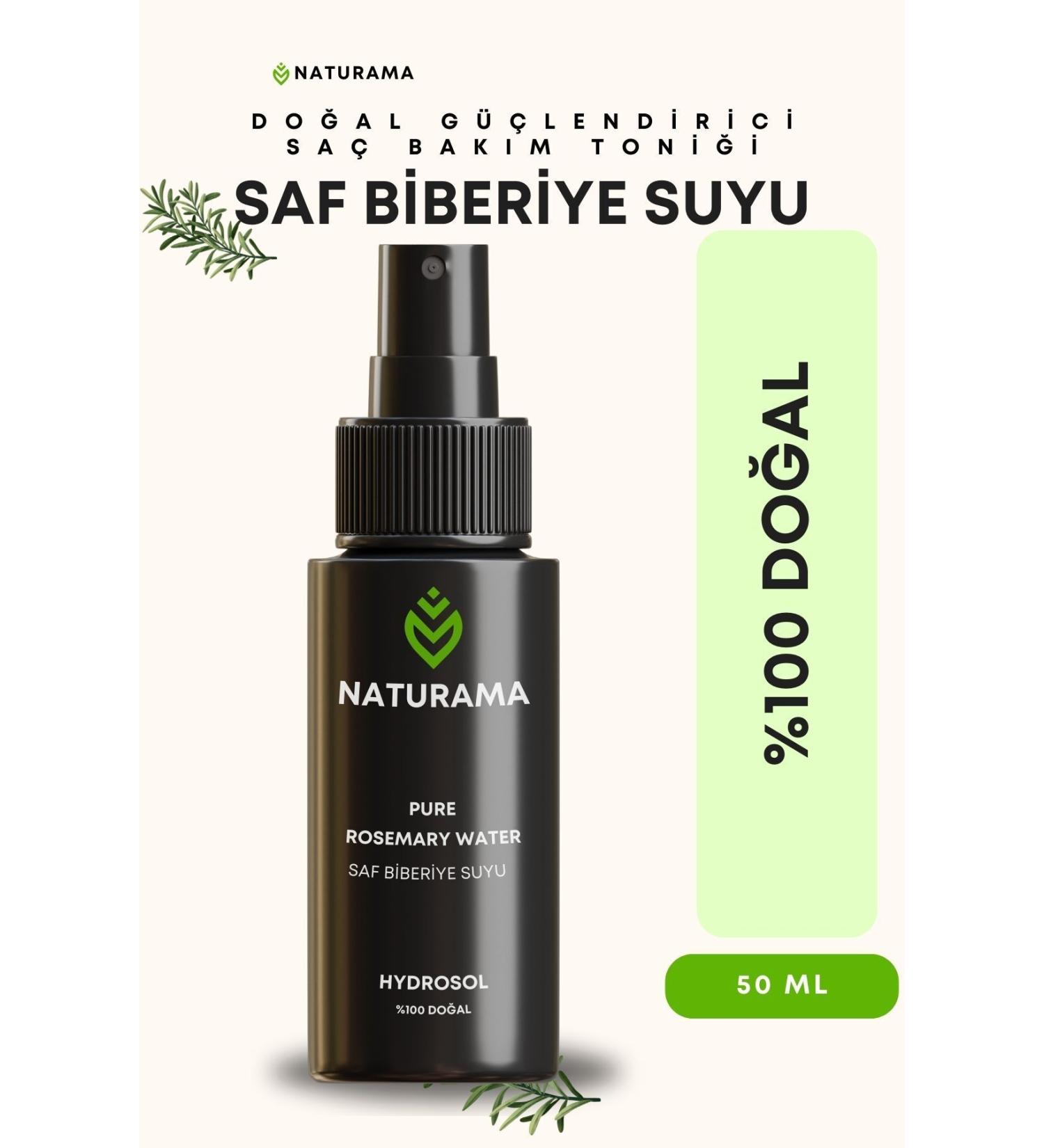 NATURAMA 50 ml Rosemary Water Anti-Loss and Fast Hair Growth Effective Pure Hair Tonic 0 Natural Hydrosol