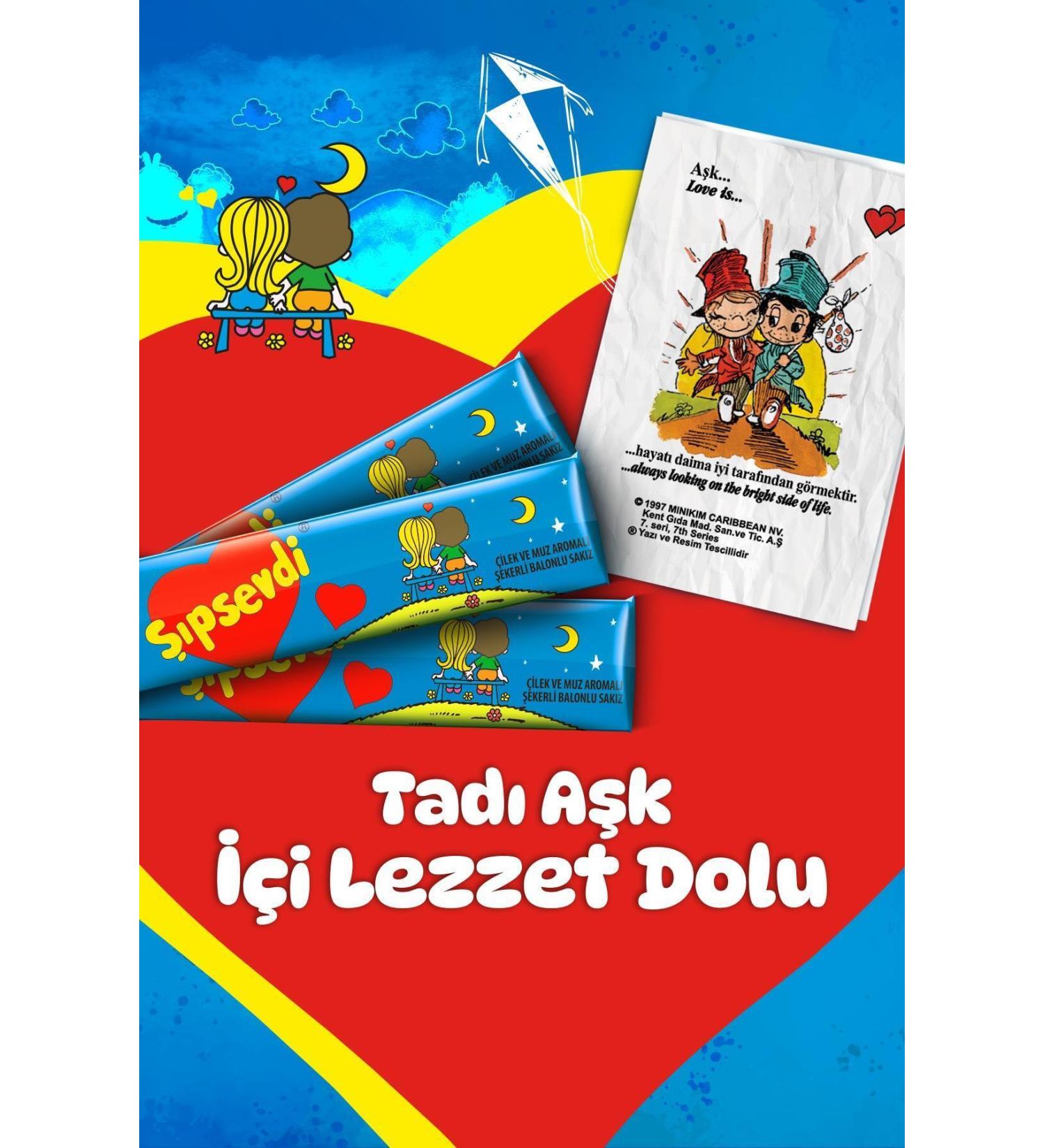 Kent psevdi Strawberry & Banana Flavored Bubble Gum Nostalgic 25 gr - 20 Pieces - Buy Online on GoSupps.com