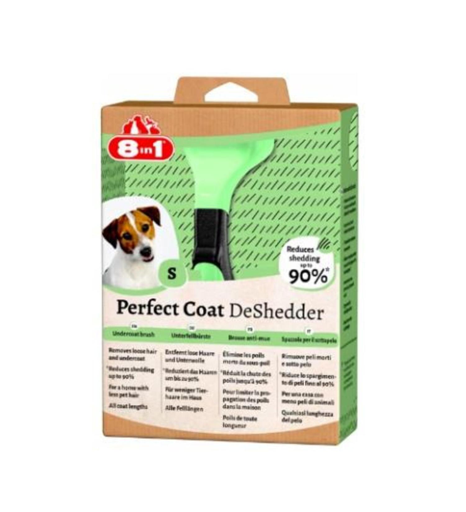 8in1 Perfect Coat DeShedder Dog Comb - S