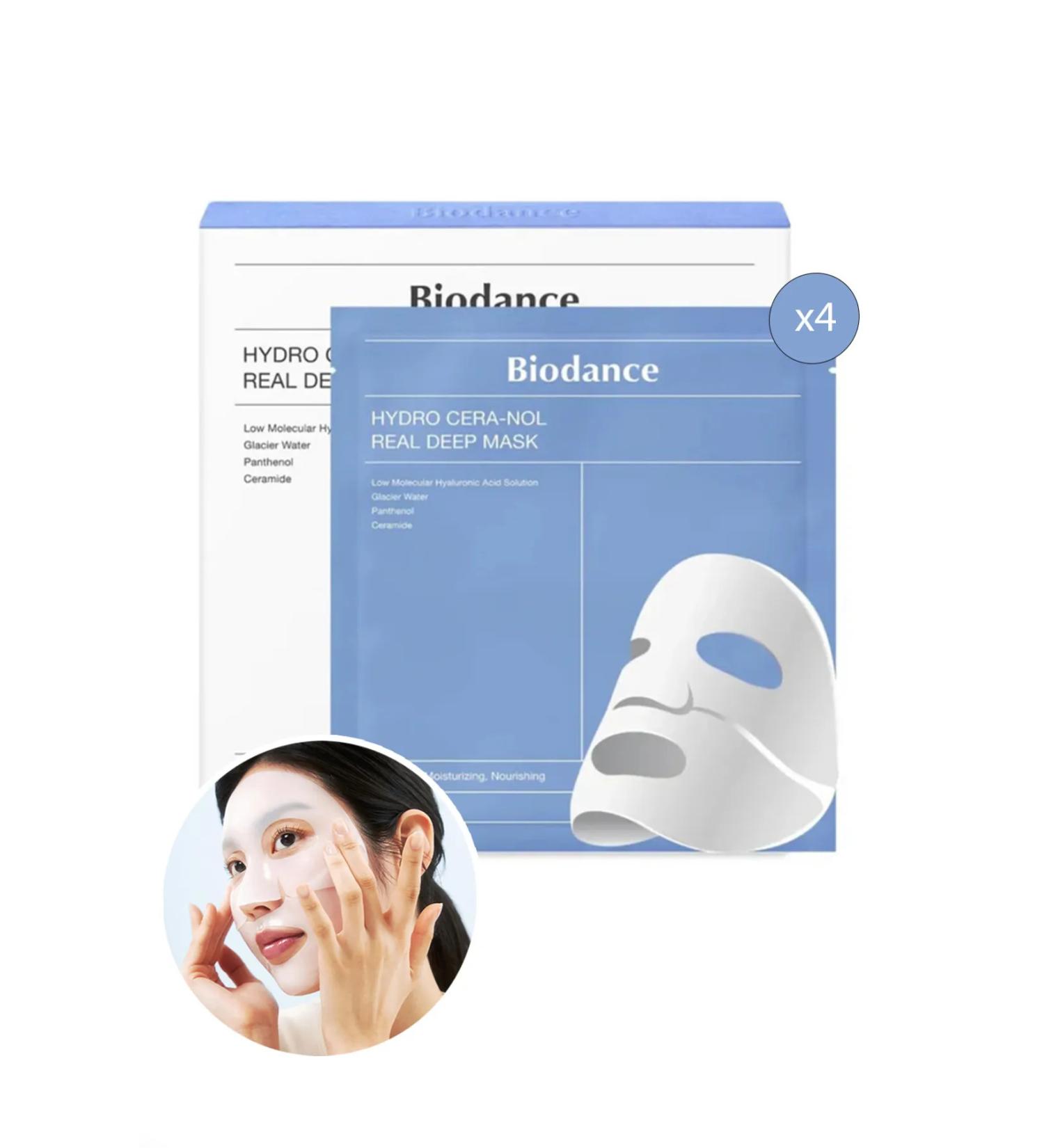 Plush World Hydro Cera-Nol Real Deep Mask Korean Face Mask that Provides Intense Moisture Vitality and Smoothness (4 PCS) - Buy Online on GoSupps.com