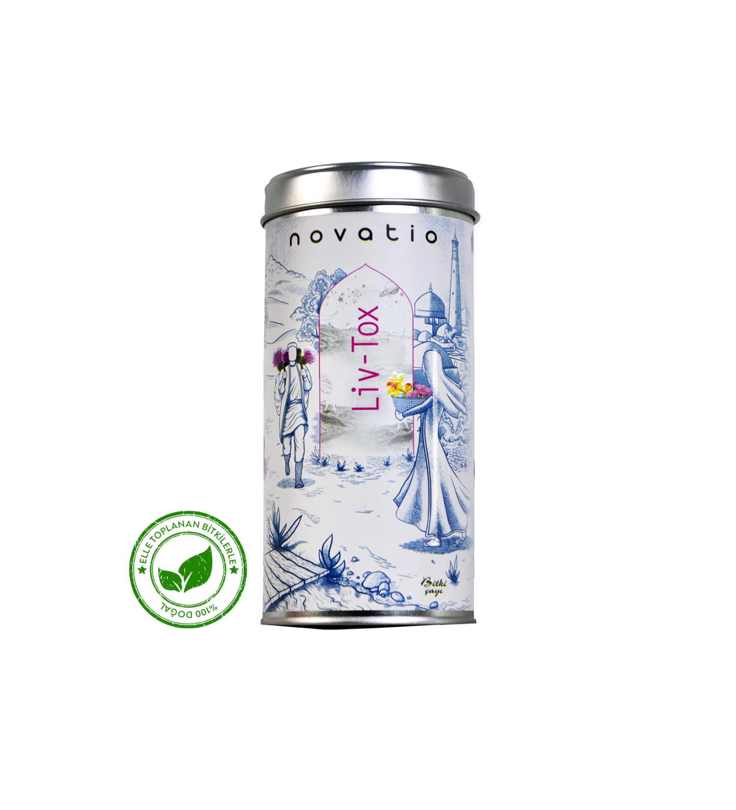 Novatio Liv-tox Tea - 75 G. Liver Cleansing Support Herbal Tea - Buy Online on GoSupps.com