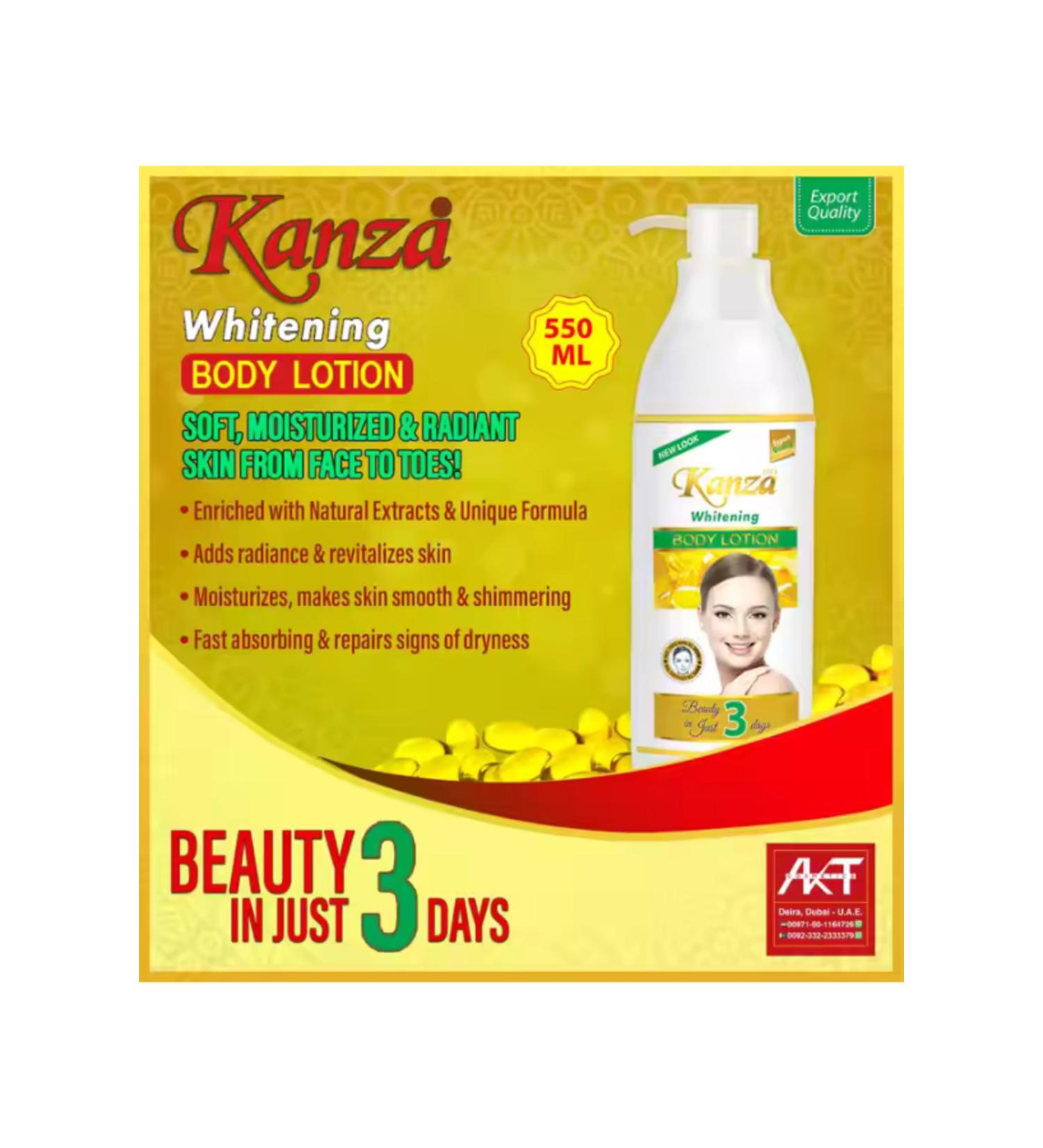 Rojame Kenza Skin Tone Lightening Whitening Body Lotion - 550 ML