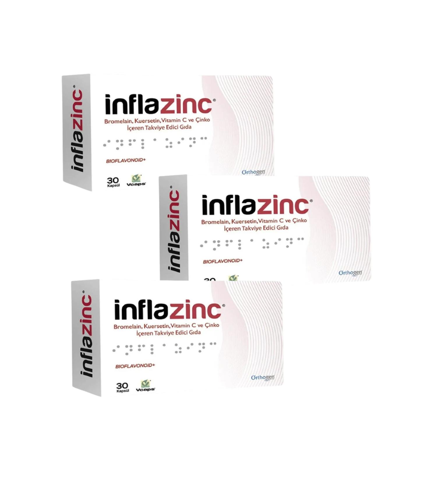 Orthogen Inflazinc 30 Capsules X3