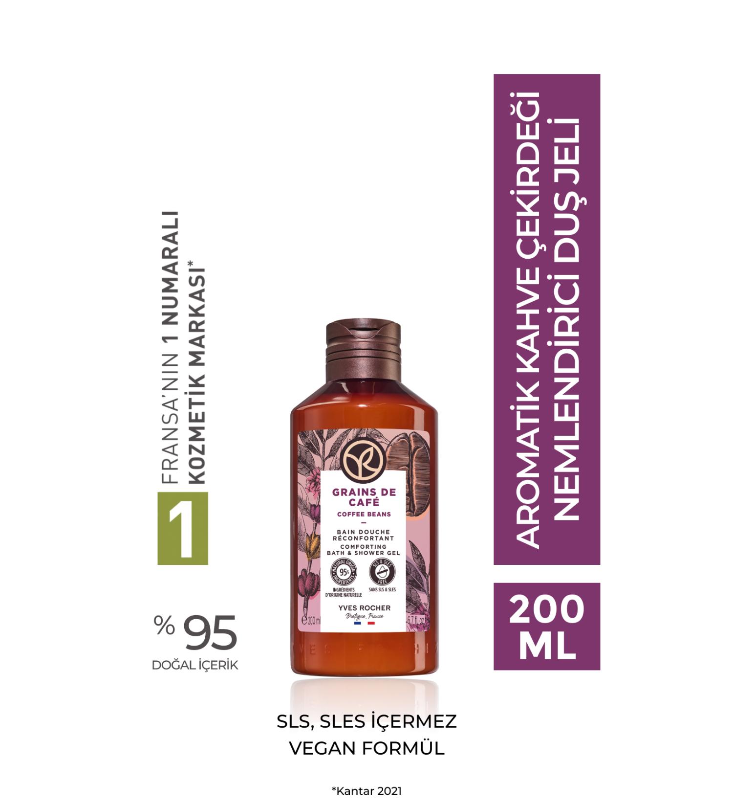 Yves Rocher Skin Deep Cleansing Purifying Aromatic Coffee Bean Scented Shower Gel - 200ml eleg.2979