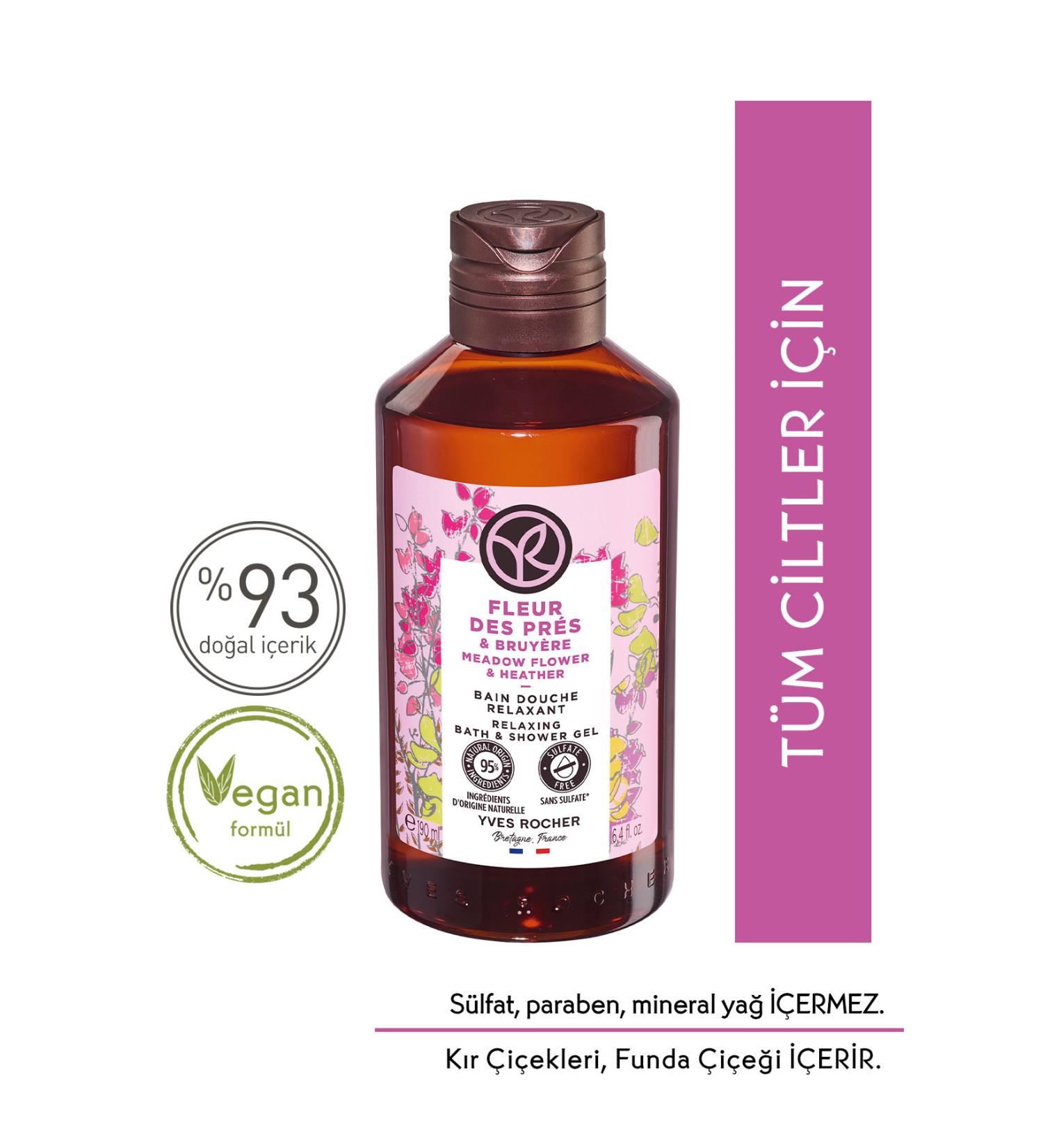 Yves Rocher Natural Foaming Silky Texture Moisturizer Romantic Wildflowers Scented Shower Gel-200ml eleg.2893