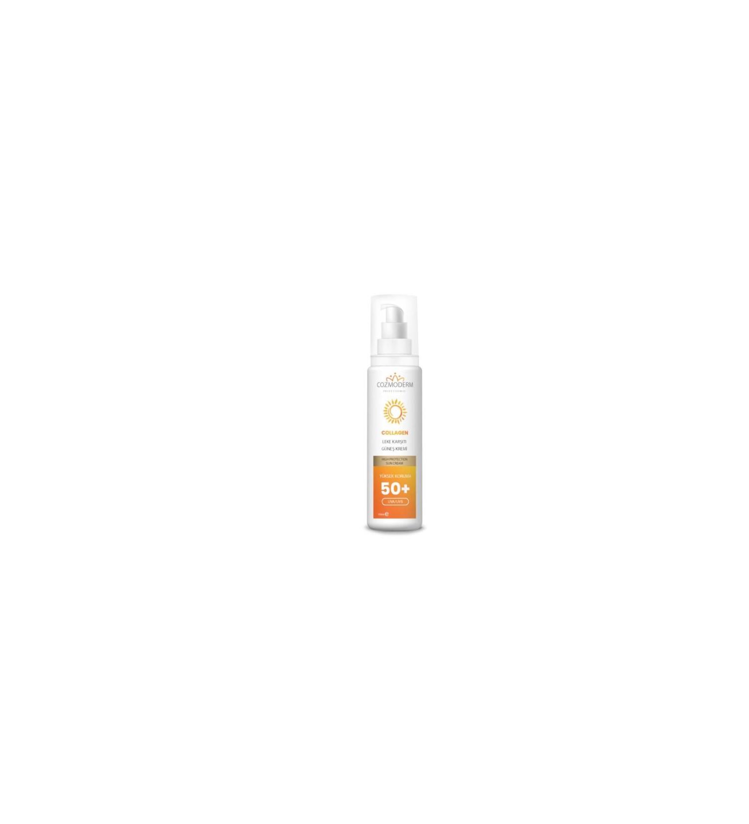 cozmoderm Collagen Sun Cream Spf 50 High Protection Suitable for All Skin Types 100 ml - Buy Online on GoSupps.com