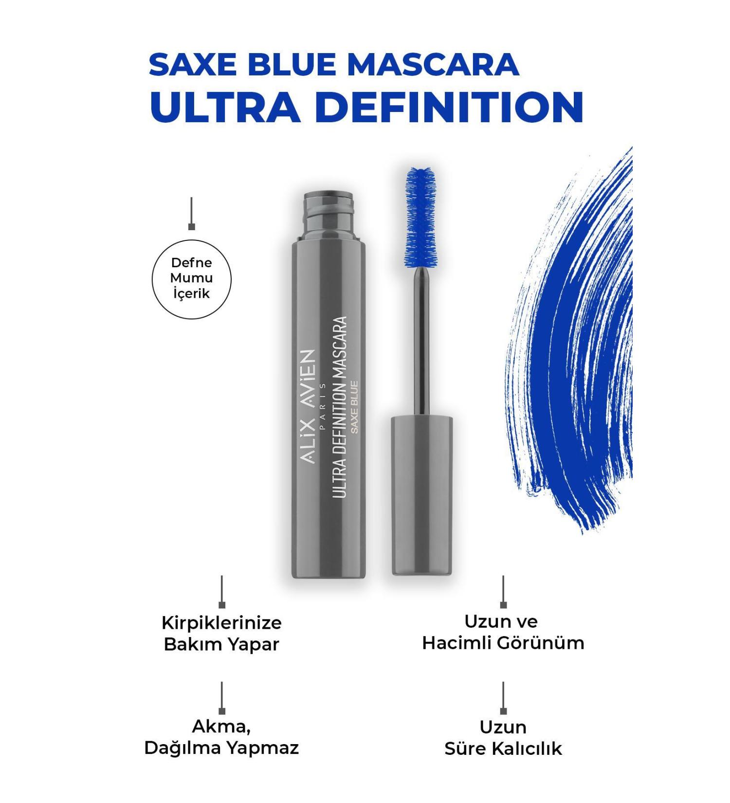 Alix Avien Ultra Definition Mascara Saxe Blue - Perfect Curls - Extra Volume Lashes