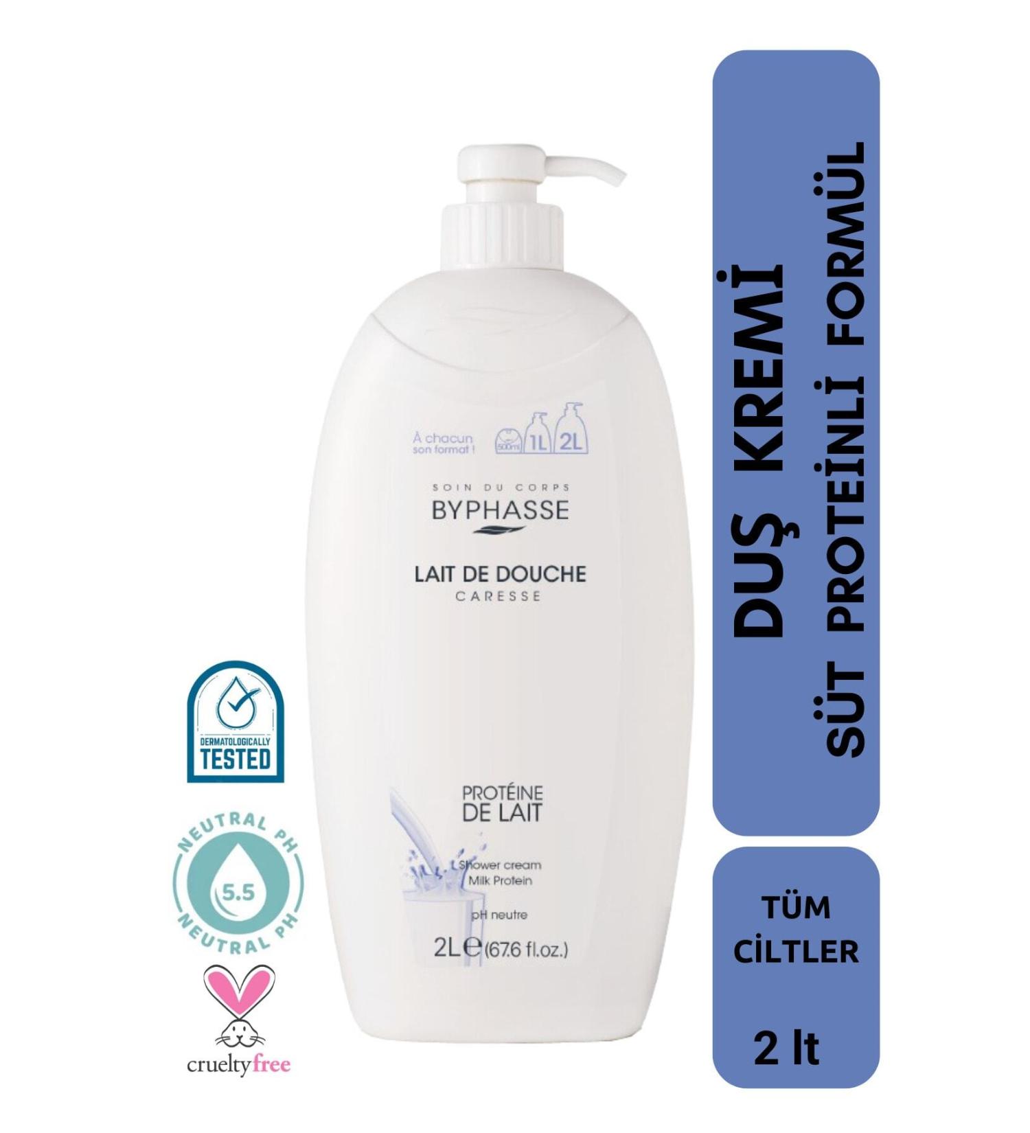 BYPHASSE Caresse Milk Protein Essence Shower Cream 2000ml