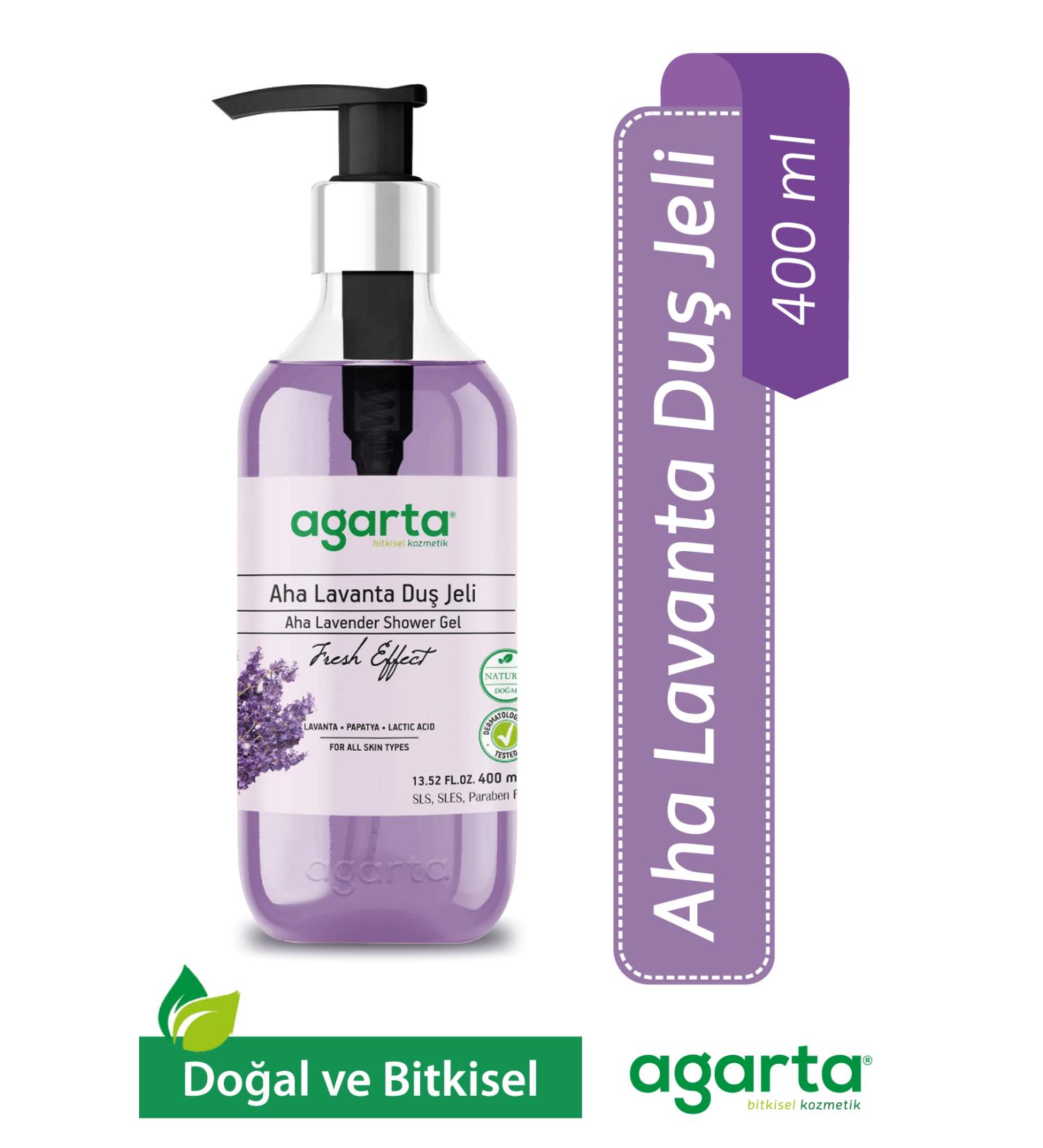 Agarta Natural Aha Lavender Shower Gel 400 ml - Buy Online on GoSupps.com