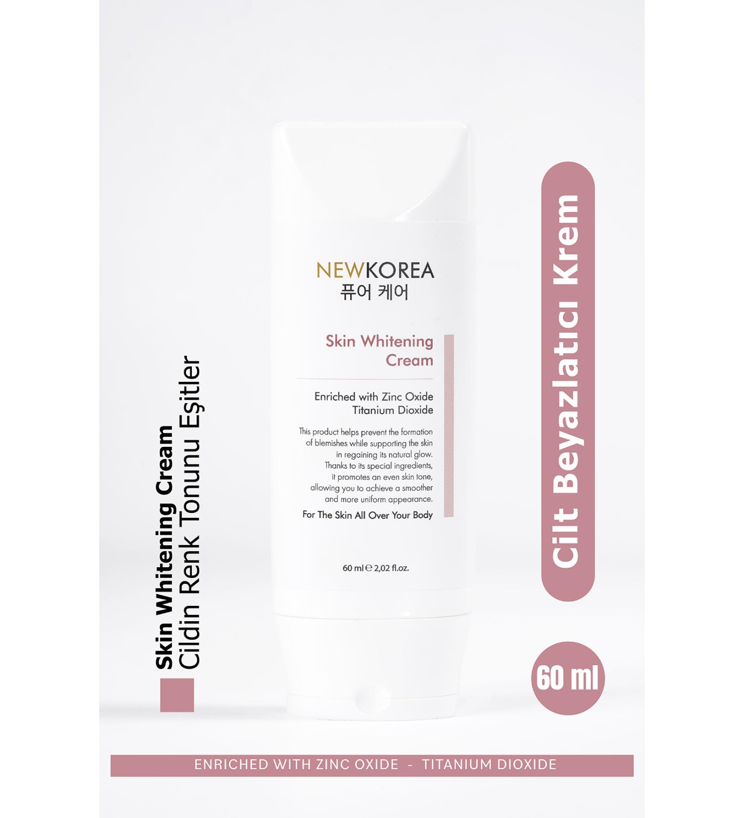 NewKorea Skin Whitening Brightening Anti-Spot Cream 60 ML (Enriched With Zinc Oxide & Titanium Dioxide) - Buy Online on GoSupps.com