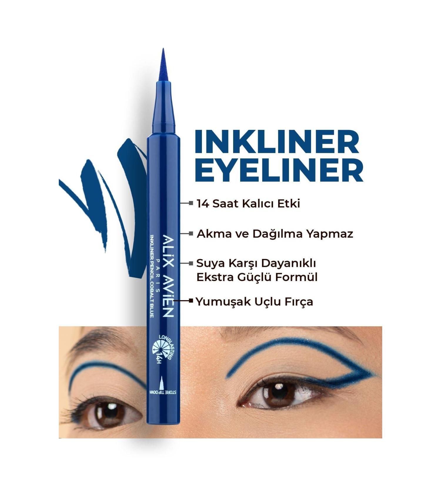 Alix Avien Inkliner Eyeliner Pencil Cobalt Blue - Extra Cobalt Blue - 14 Hours Lasting Effect Eye Pencil - Buy Online on GoSupps.com