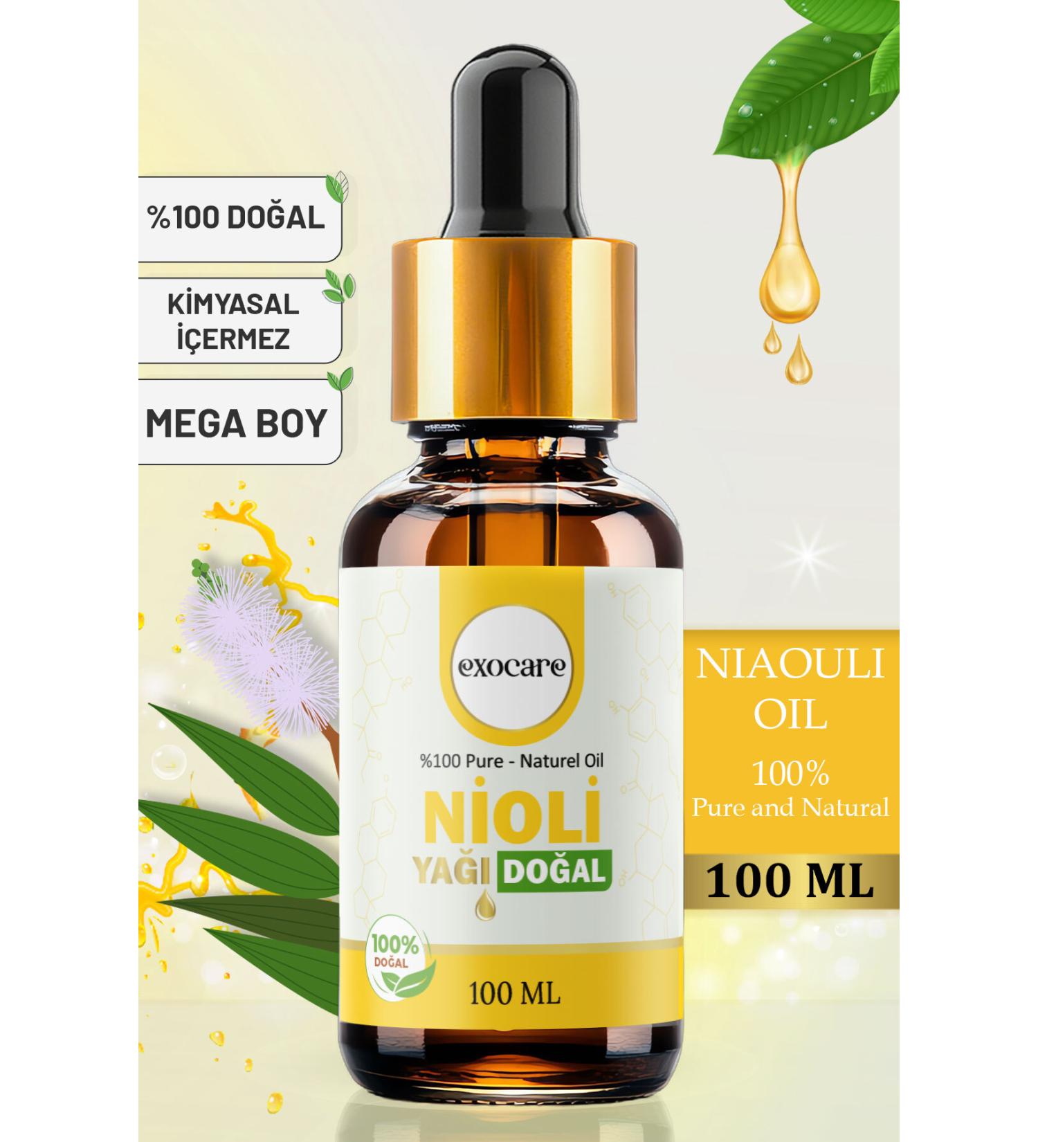 exocare Niloil Oil 0 Pure and Natural Herbal Oil Glass Dropper Natural Care Natural Niaouli Oil 100ml