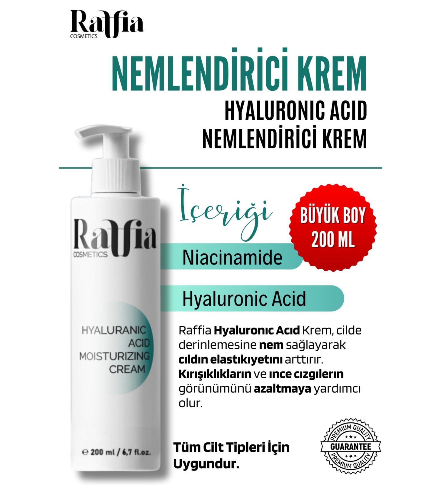 Raffia Cosmetics Intensive Moisturizing and Nourishing Hyaluronic Acid Cream 200ml - Buy Online on GoSupps.com