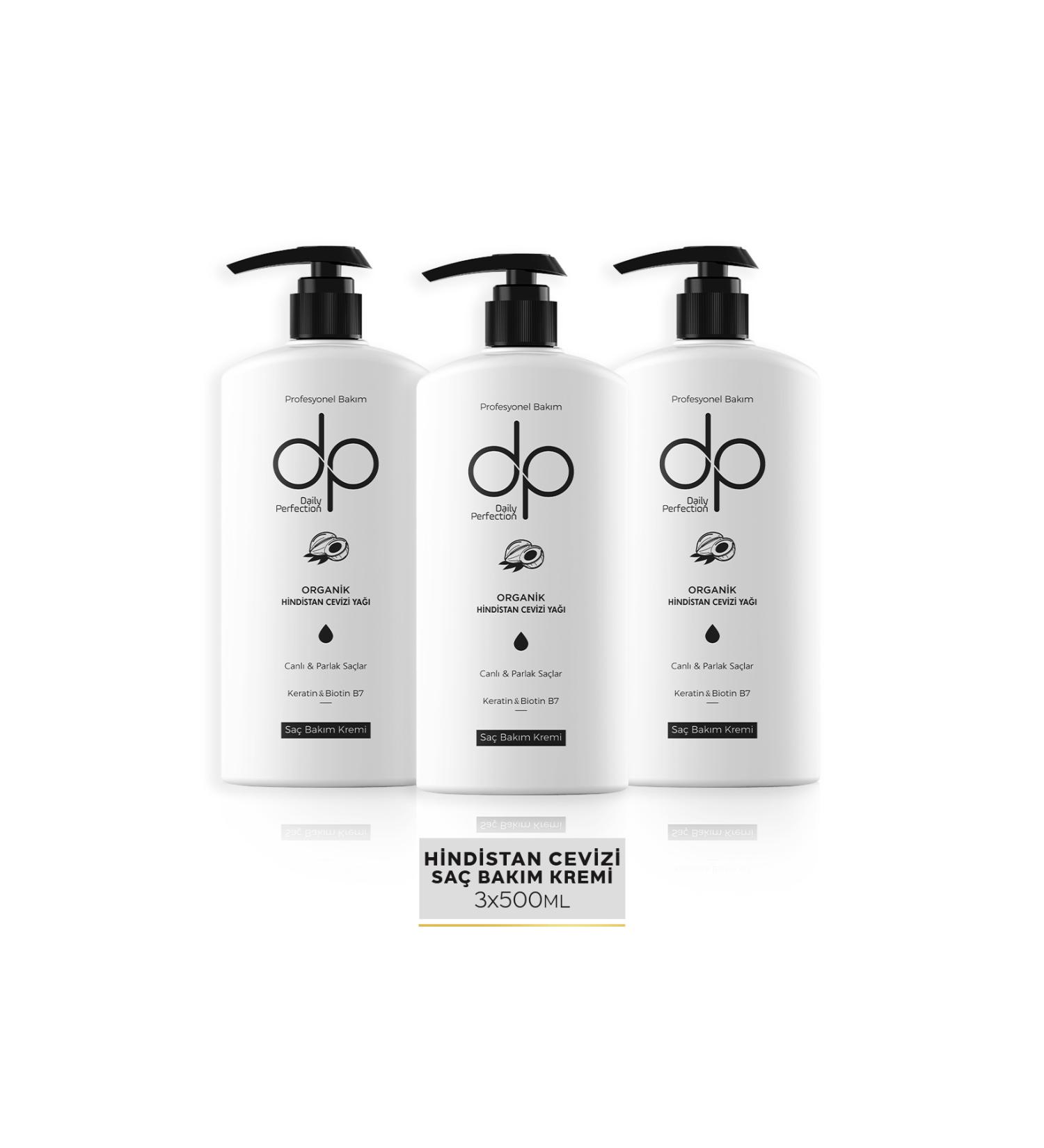dp Daily Perfection Hair Care Cream Organic Coconut Oil 500 ml X 3 Pieces - Buy Online on GoSupps.com