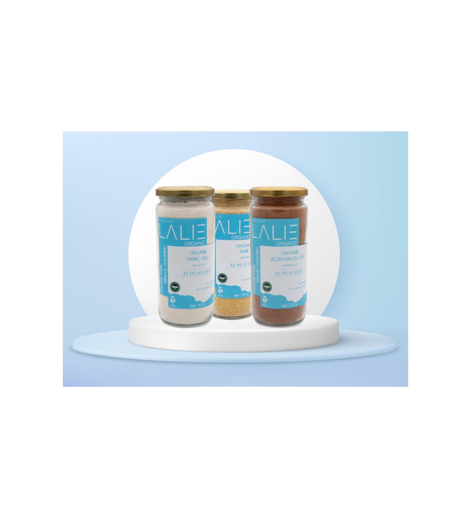 Pure & Sure Supplementary Food Starter Set Rice Flour 300 gr - Carob Flour 250 gr - Semolina 300 gr