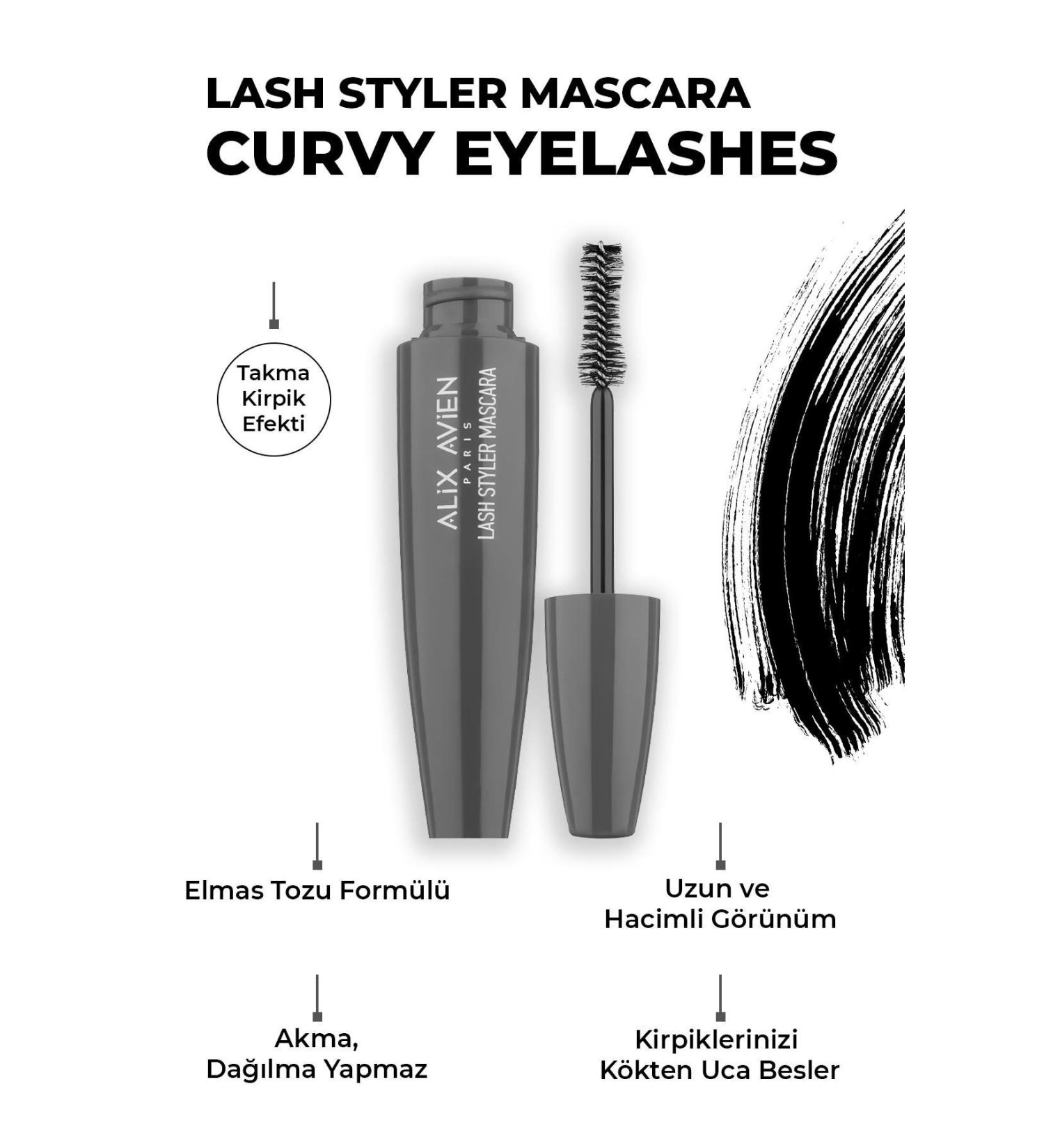 Alix Avien Lash Styler Mascara-False Lash Effect-Voluminous and Perfectly Curled Lashes - Buy Online on GoSupps.com