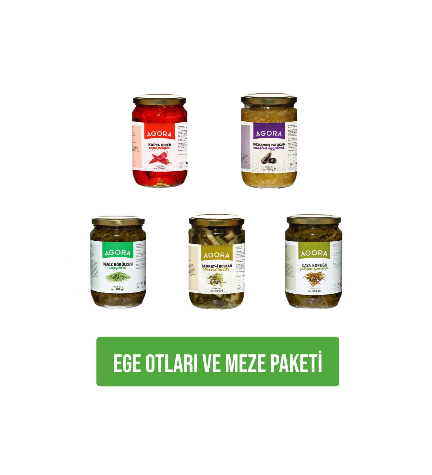 Agora Aegean Herbs Appetizer Package (Sea Beans Shevketi Bostan Rockwort Roasted Eggplant Roasted Pepper - Buy Online on GoSupps.com