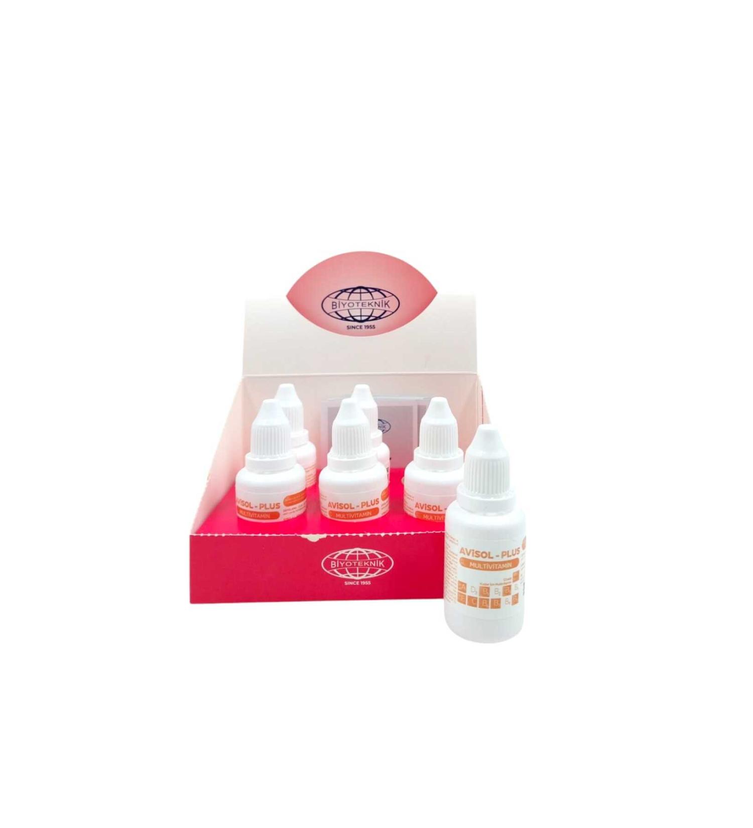 Biotechnical Aviisol-Plus Vitamin Solution for Birds 20 Ml 6 Pieces