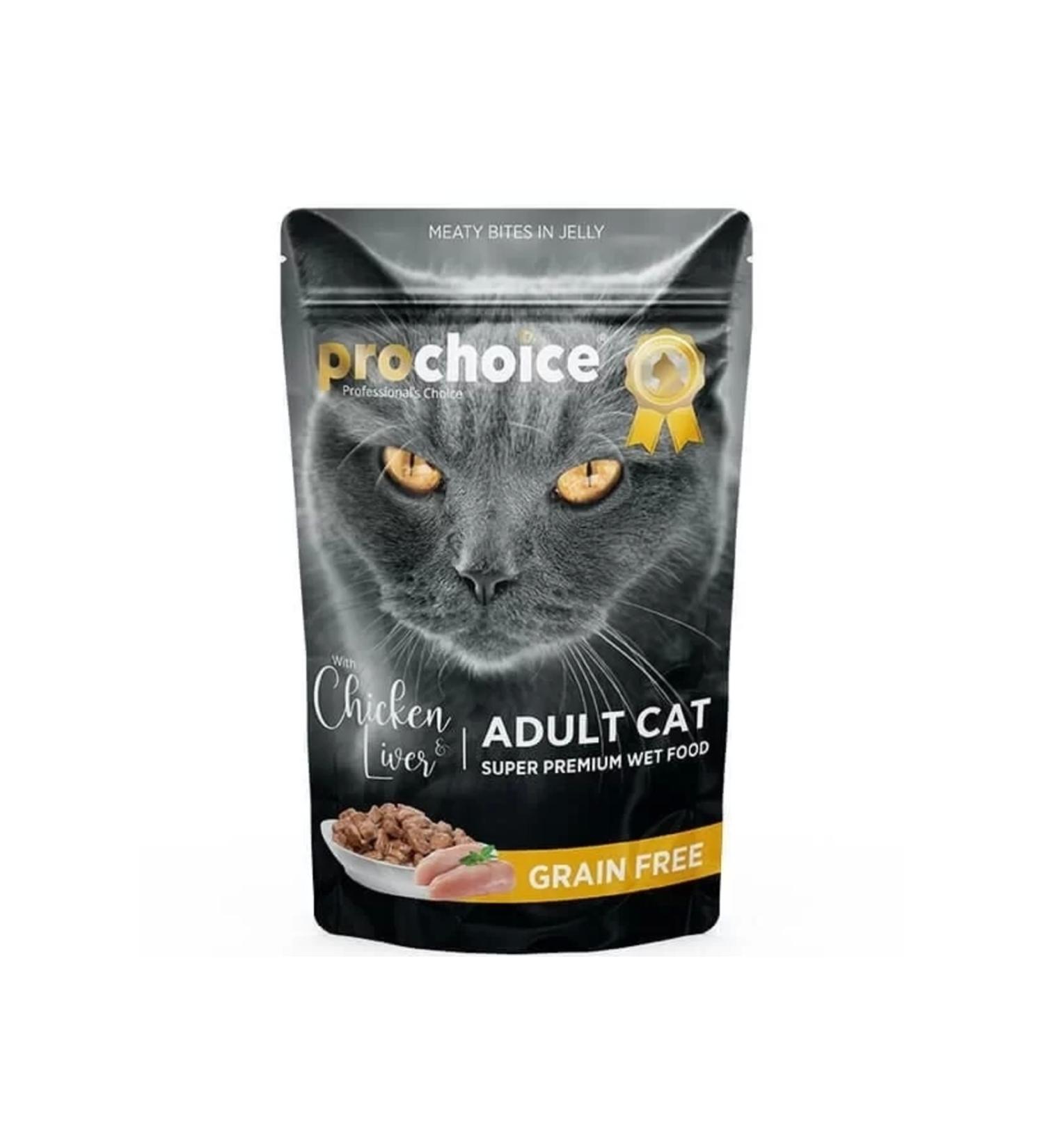 Raftantopla Pro Choice Grain-Free Chicken and Liver Adult Canned Cat Food 85 Gr